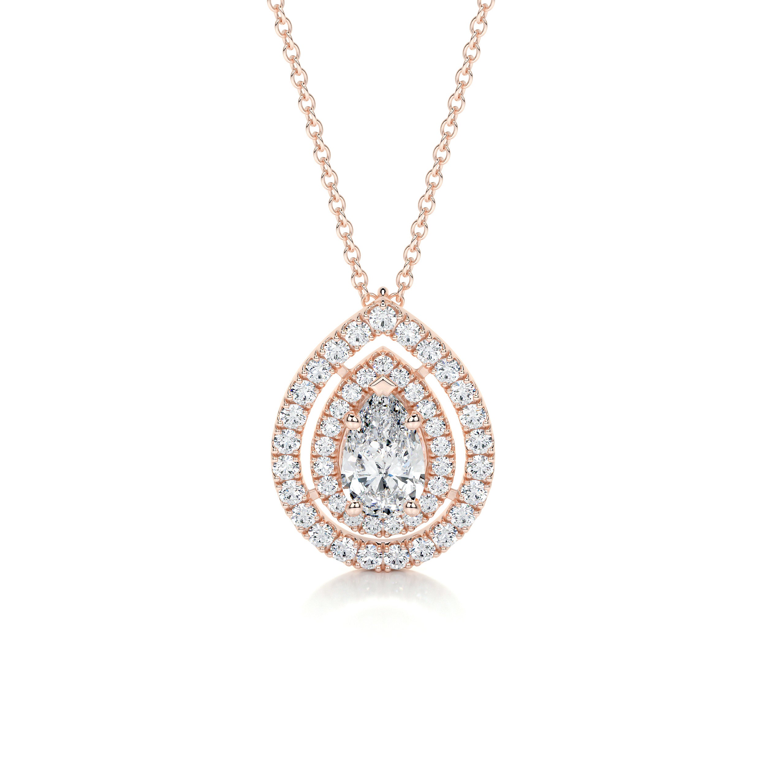 Averi Diamond Pendant   (1.5 Carat) -14K Rose Gold