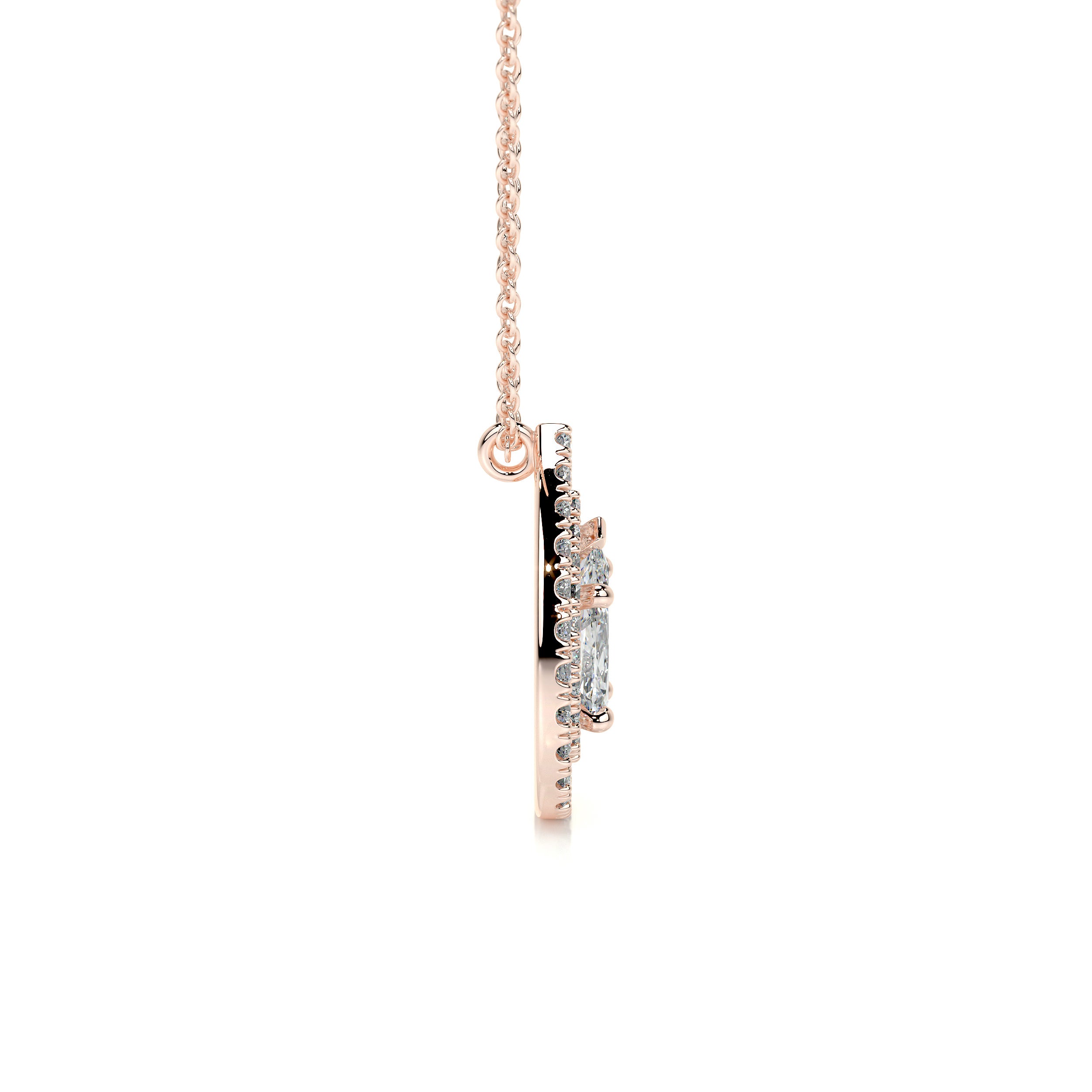 Averi Diamond Pendant   (1.5 Carat) -14K Rose Gold