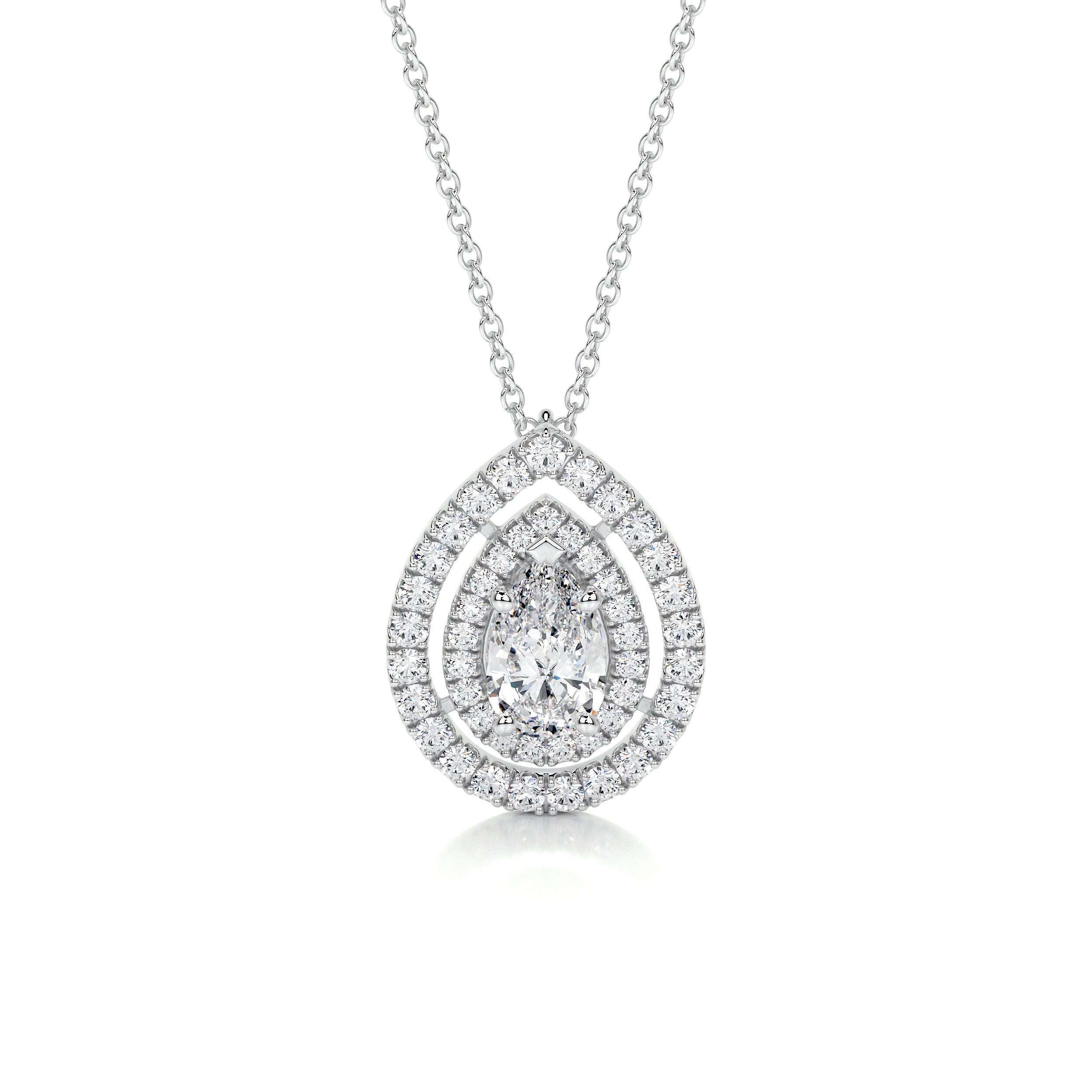 Averi Diamond Pendant   (1.5 Carat) -14K White Gold