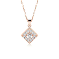 Maxine Lab Grown Diamond Pendant (0.4 Carat) -14K Rose Gold