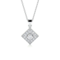 Maxine Lab Grown Diamond Pendant (0.4 Carat) -14K White Gold
