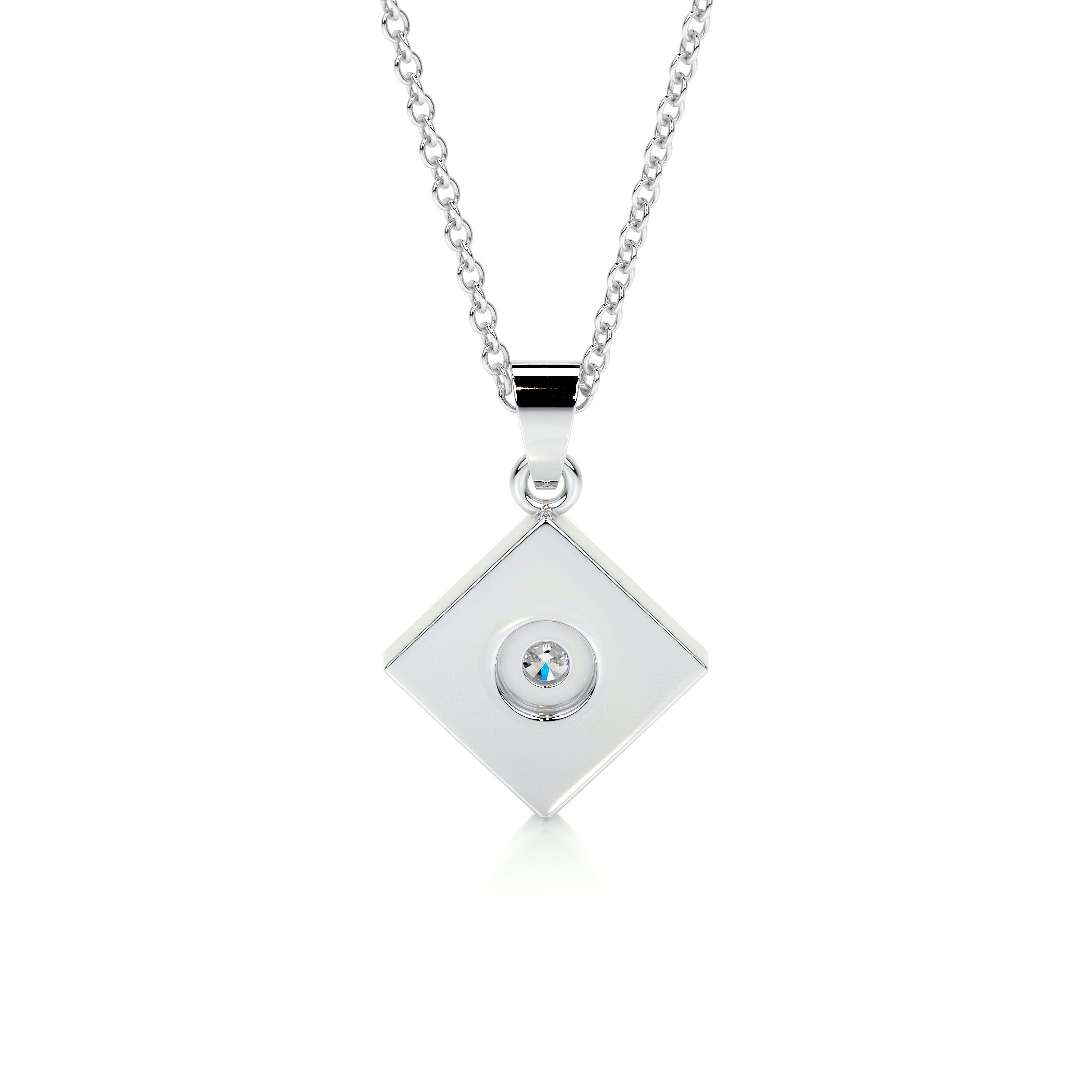 Maxine Diamond Pendant   (0.4 Carat) -18K White Gold