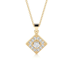 Maxine Lab Grown Diamond Pendant (0.4 Carat) -18K Yellow Gold