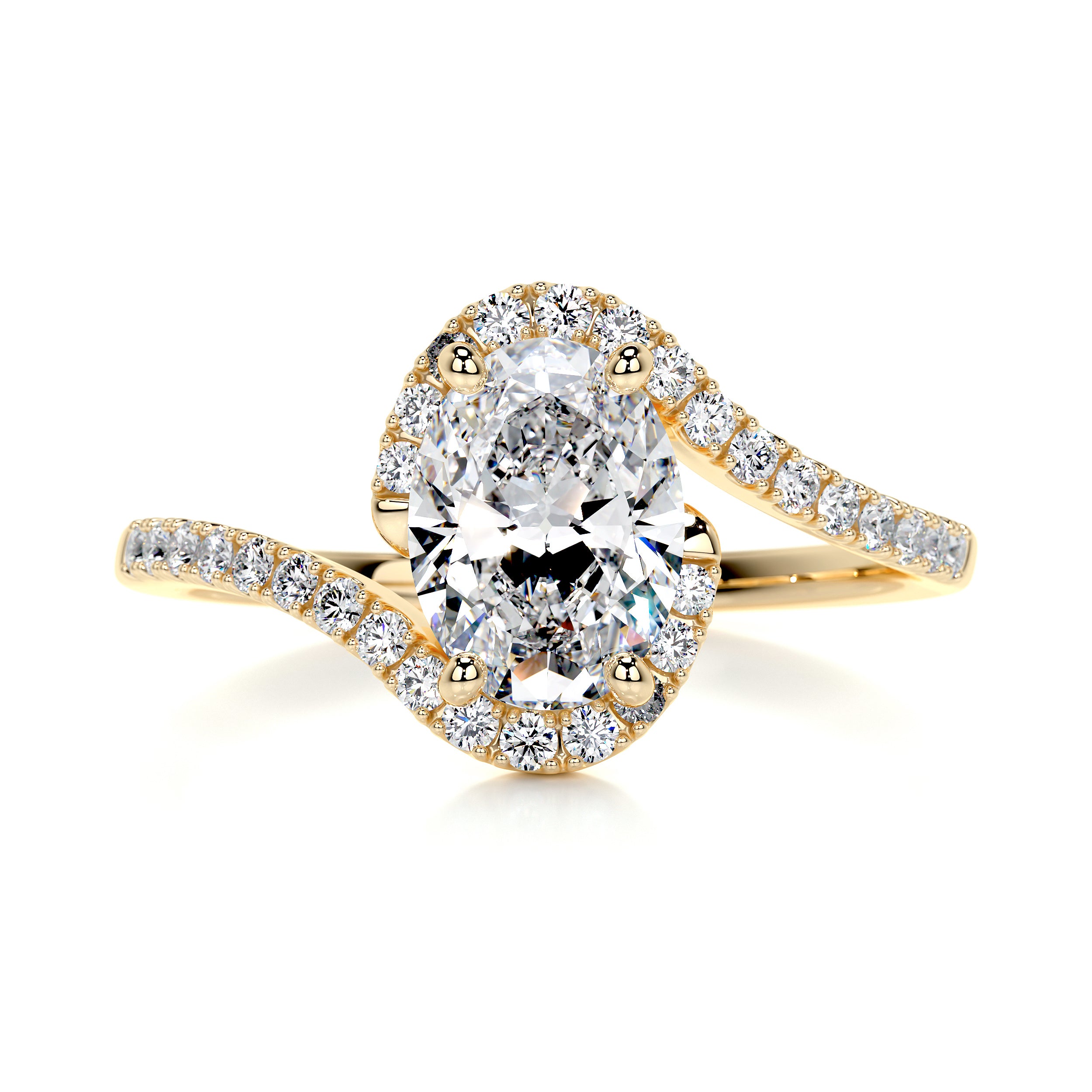 Stella Diamond Engagement Ring -18K Yellow Gold
