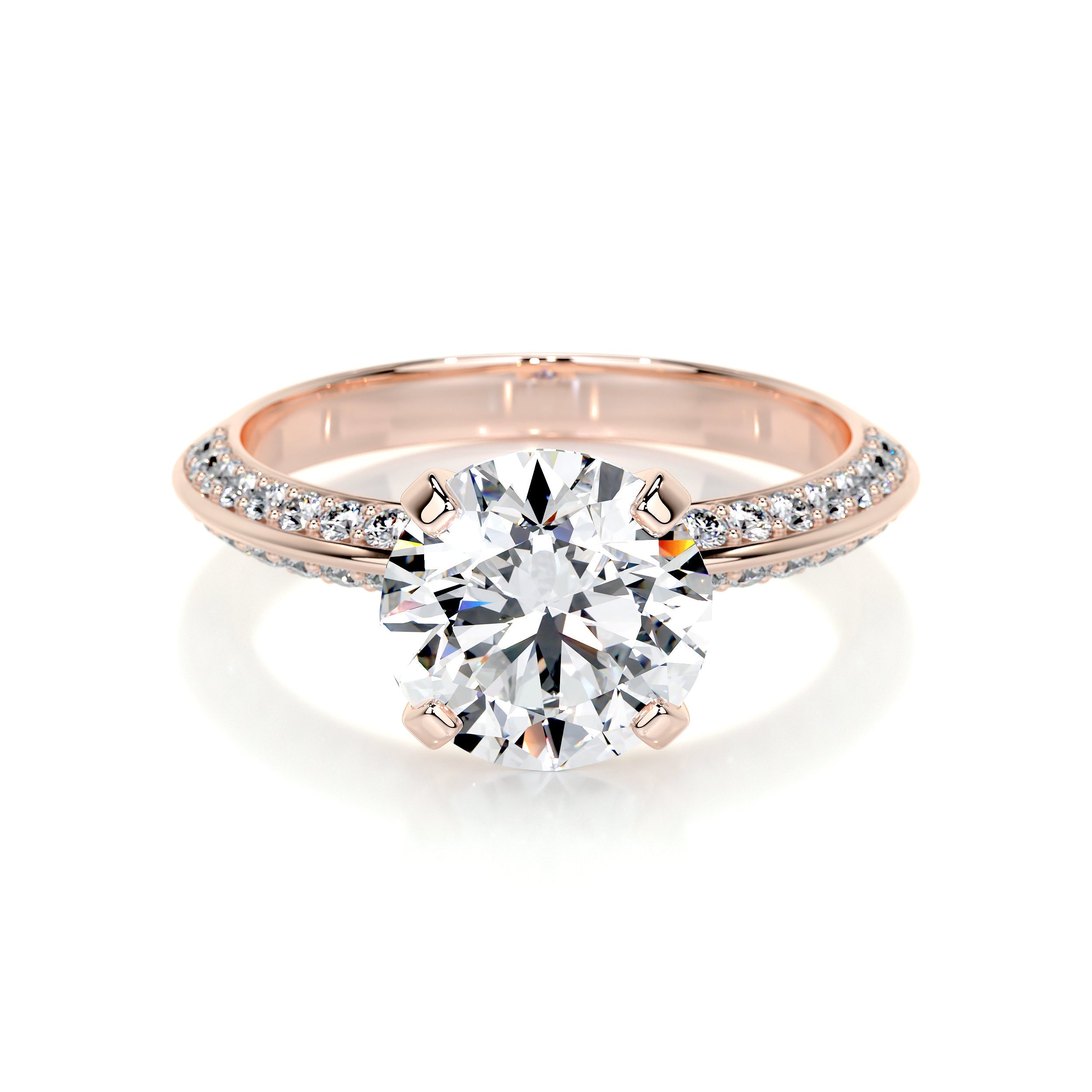 Ariana Lab Grown Diamond Ring   (4.5 Carat) -14K Rose Gold