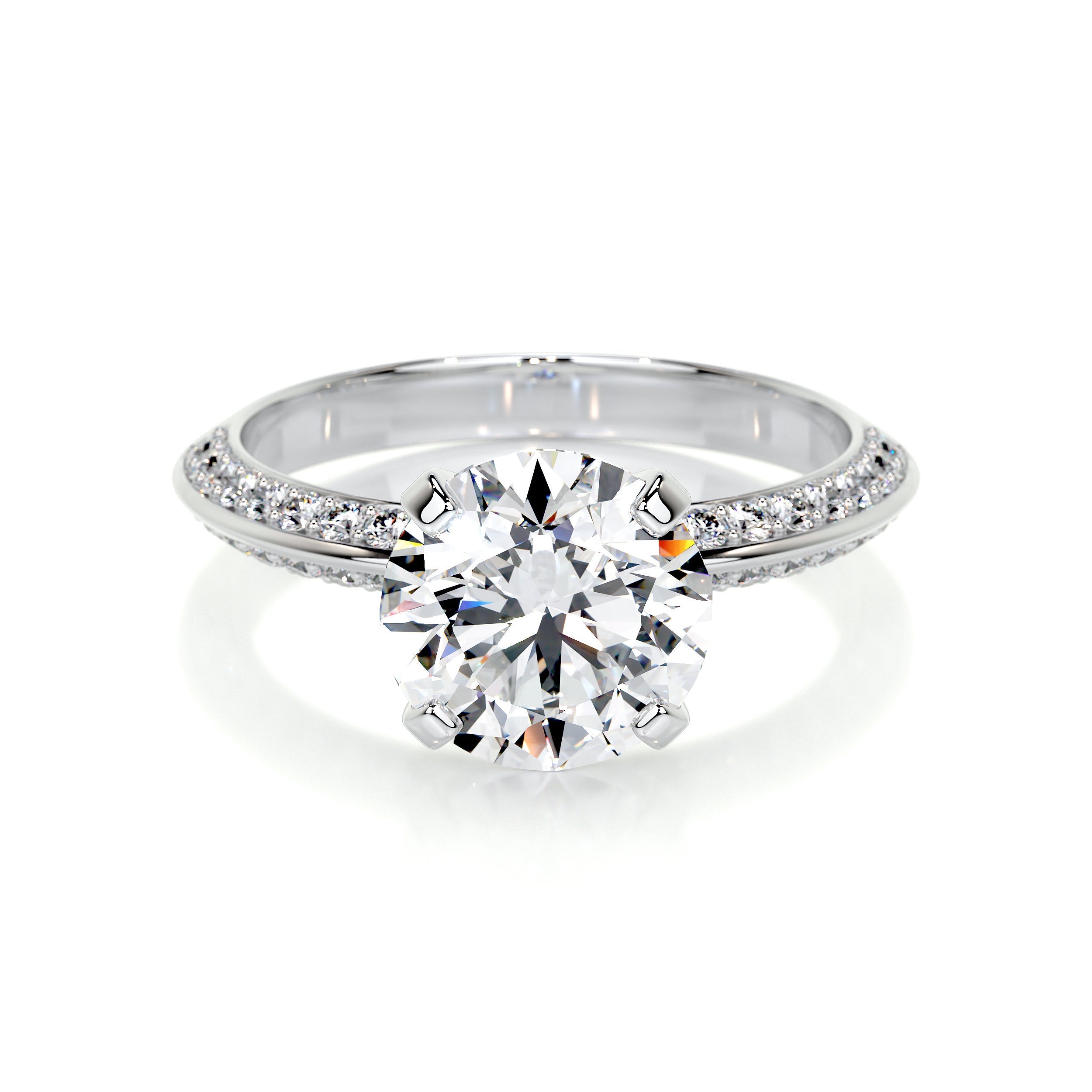 Ariana Lab Grown Diamond Ring   (4.5 Carat) -18K White Gold