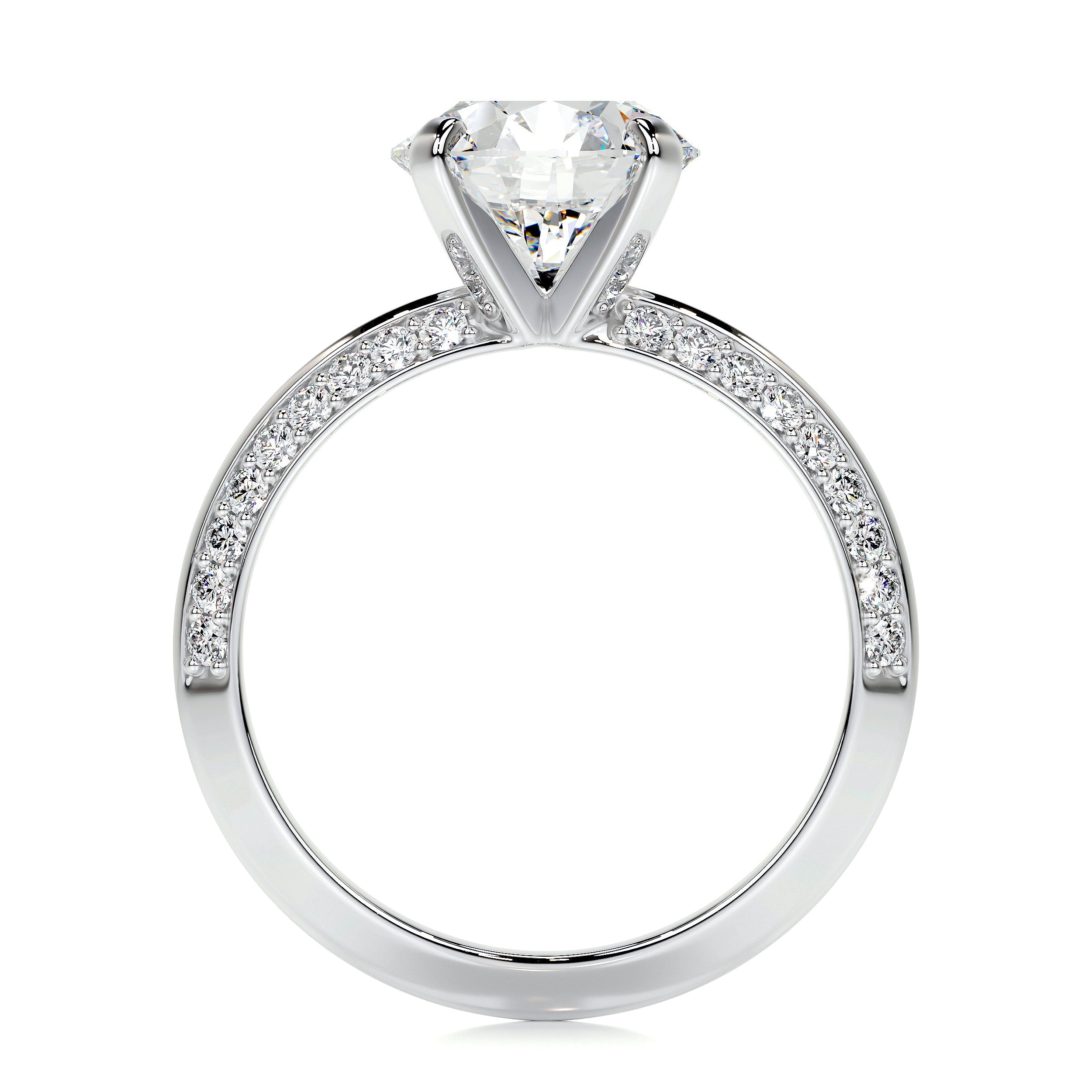 Ariana Lab Grown Diamond Ring   (4.5 Carat) -14K White Gold