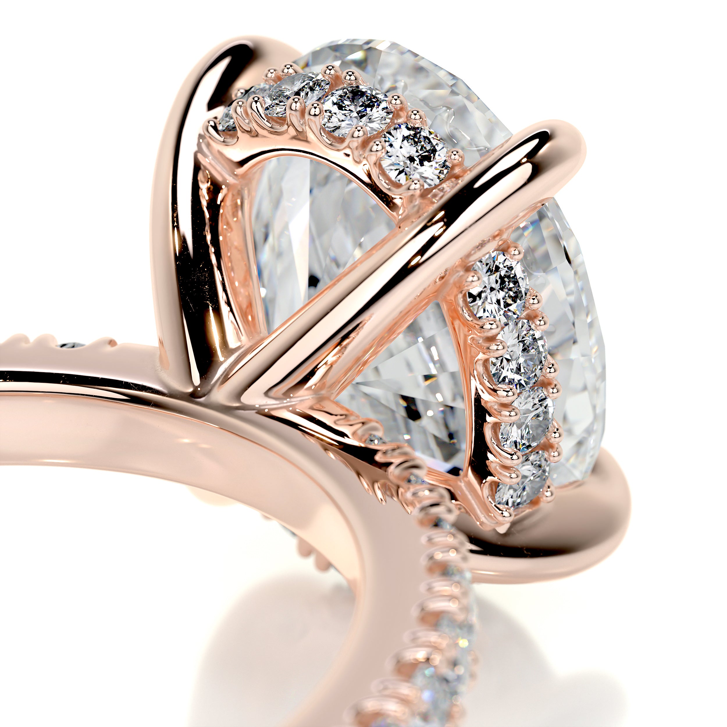 Lucy Diamond Engagement Ring   (2.5 Carat) -14K Rose Gold