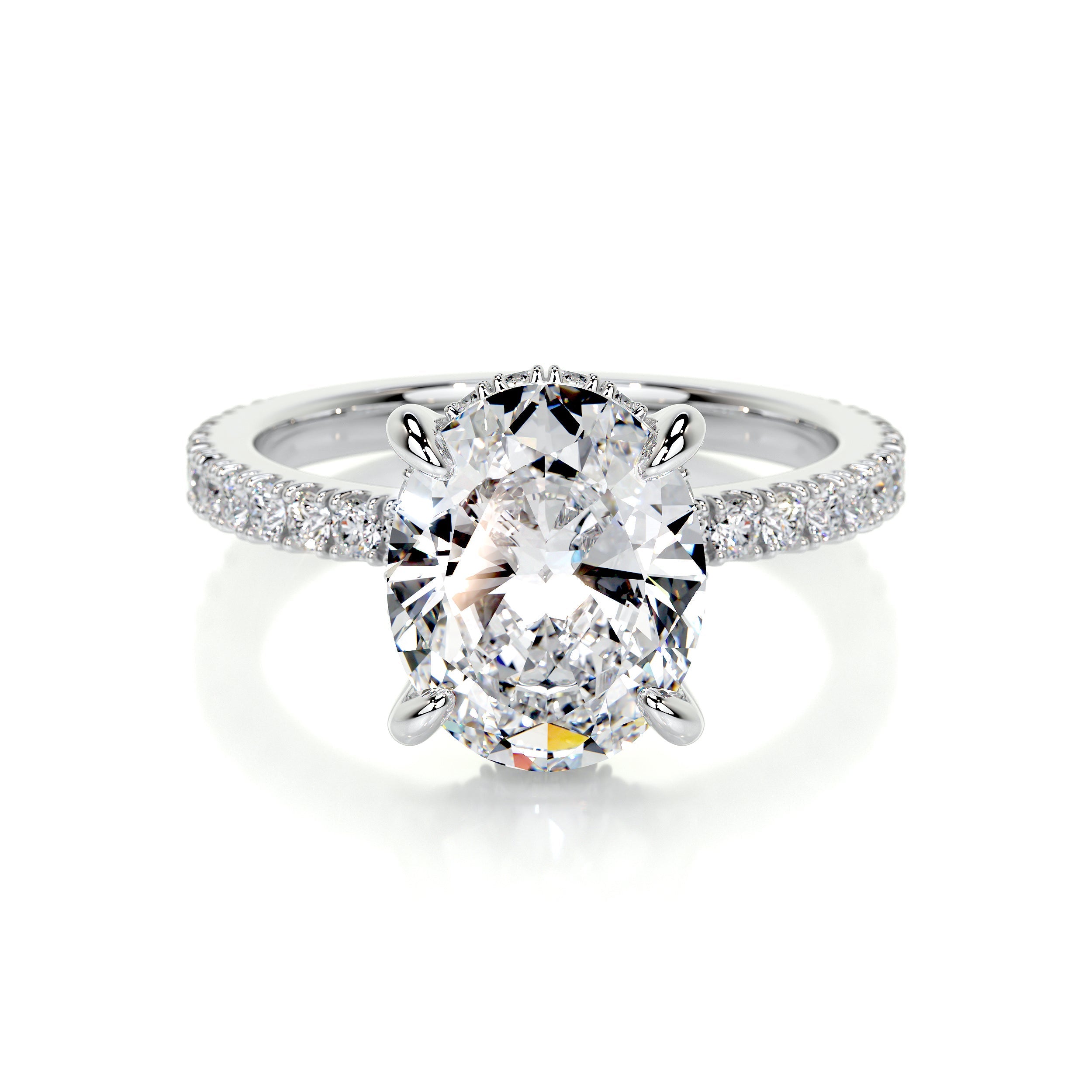 White gold lab created sale diamond ring