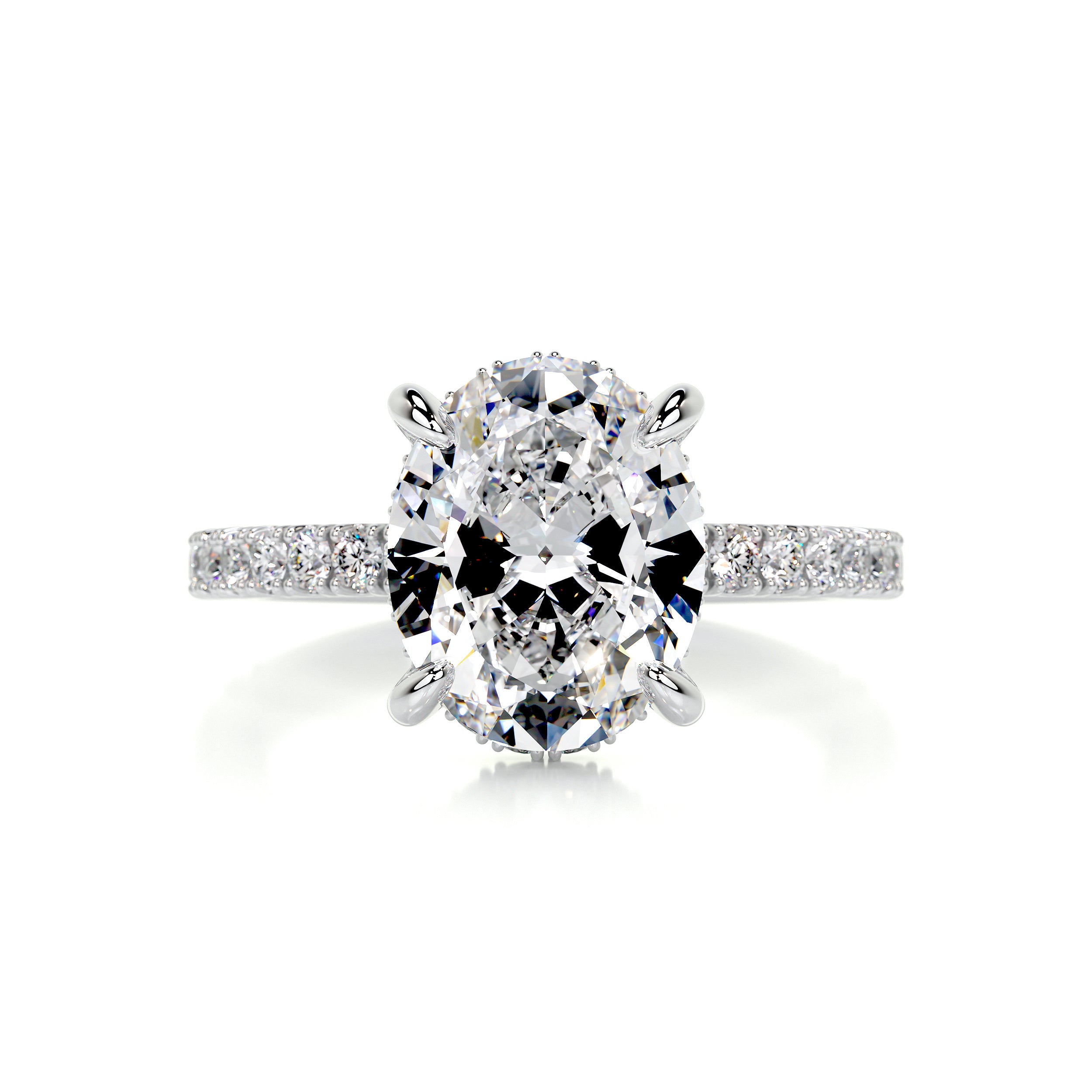 Lucy Diamond Engagement Ring   (2.5 Carat) -14K White Gold