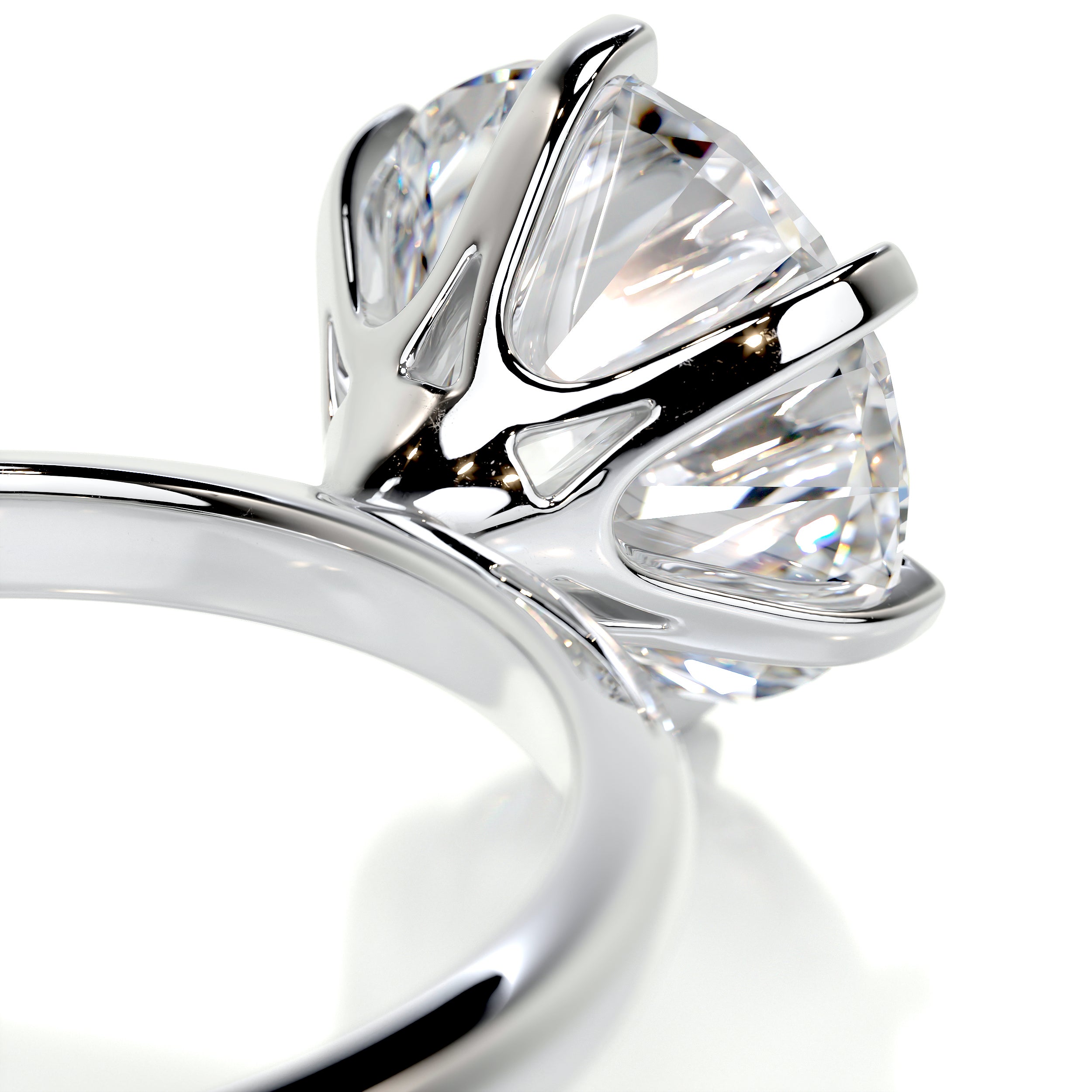 Samantha Diamond Engagement Ring   (2.5 Carat) -14K White Gold