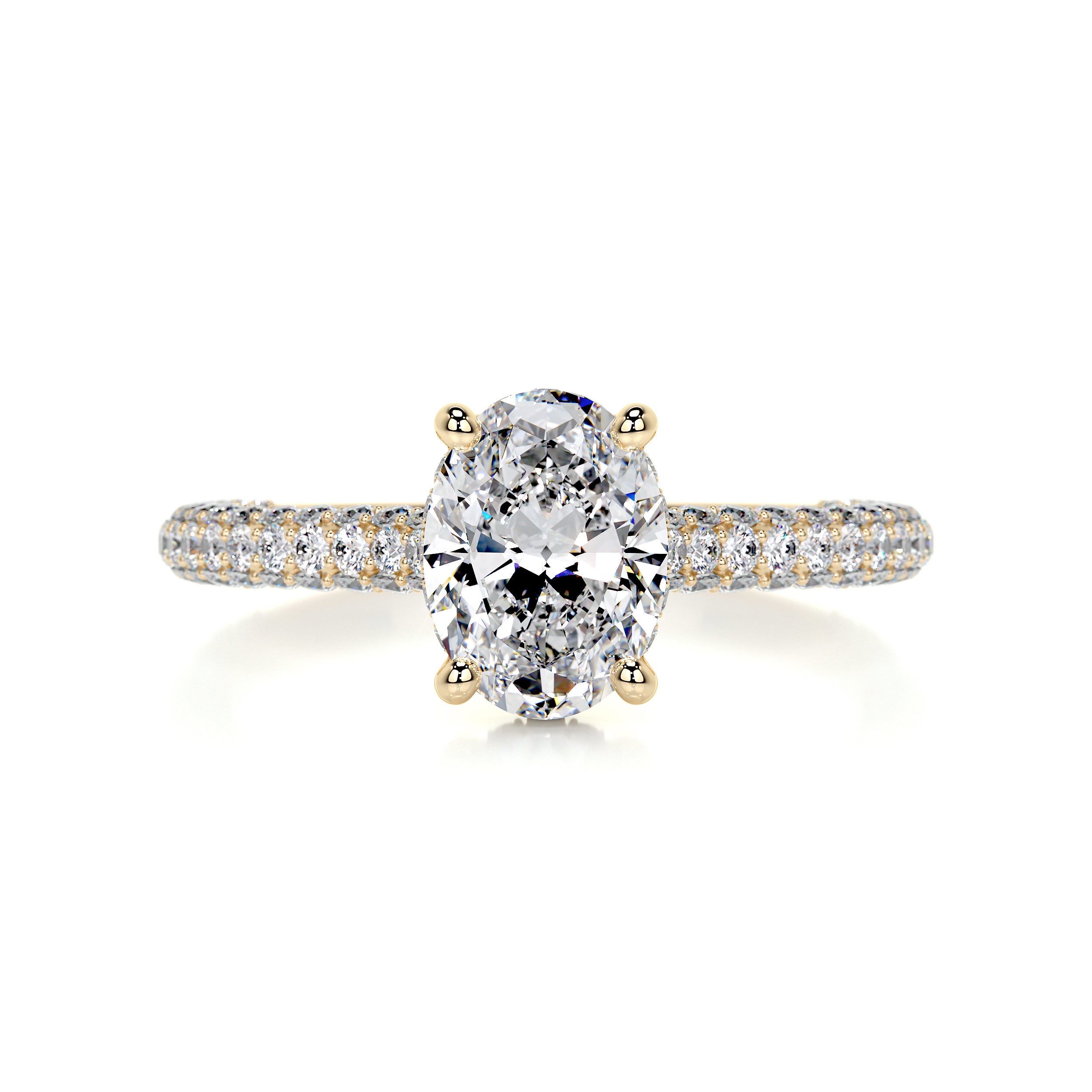Rebecca Diamond Engagement Ring   (2.5 Carat) -18K Yellow Gold