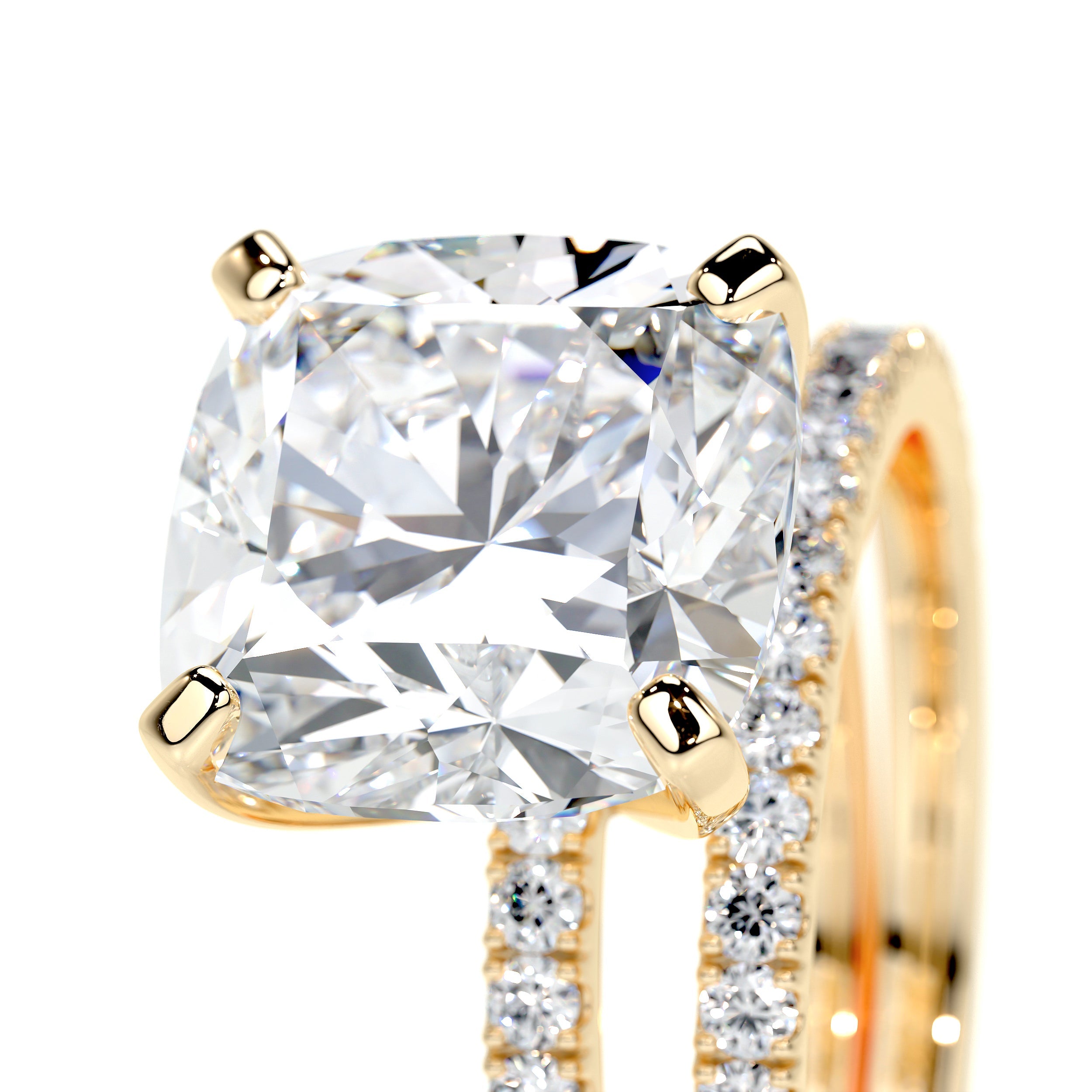 Stephanie Lab Grown Diamond Bridal Set   (3.5 Carat) -18K Yellow Gold