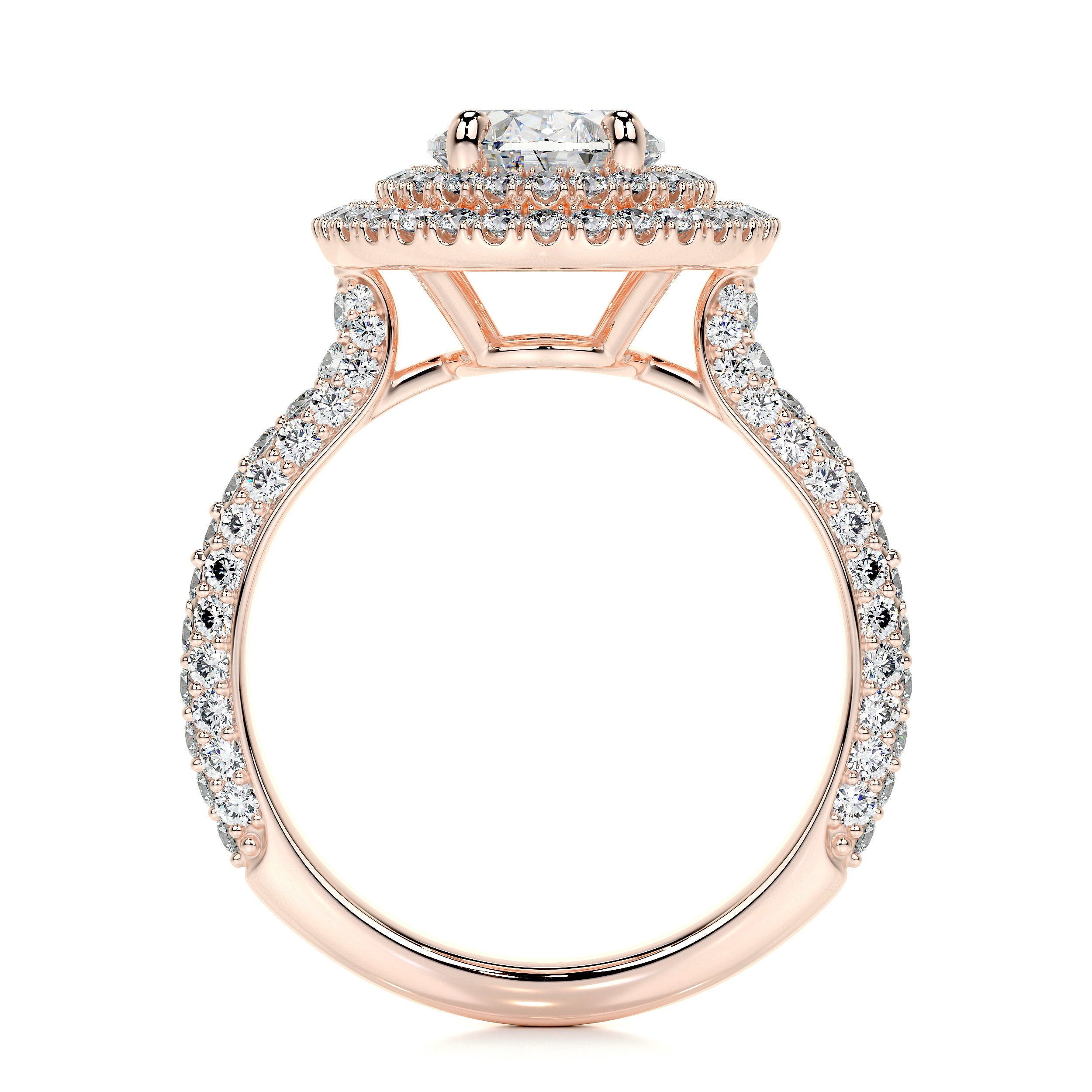 Nora Lab Grown Diamond Ring   (3 Carat) -14K Rose Gold