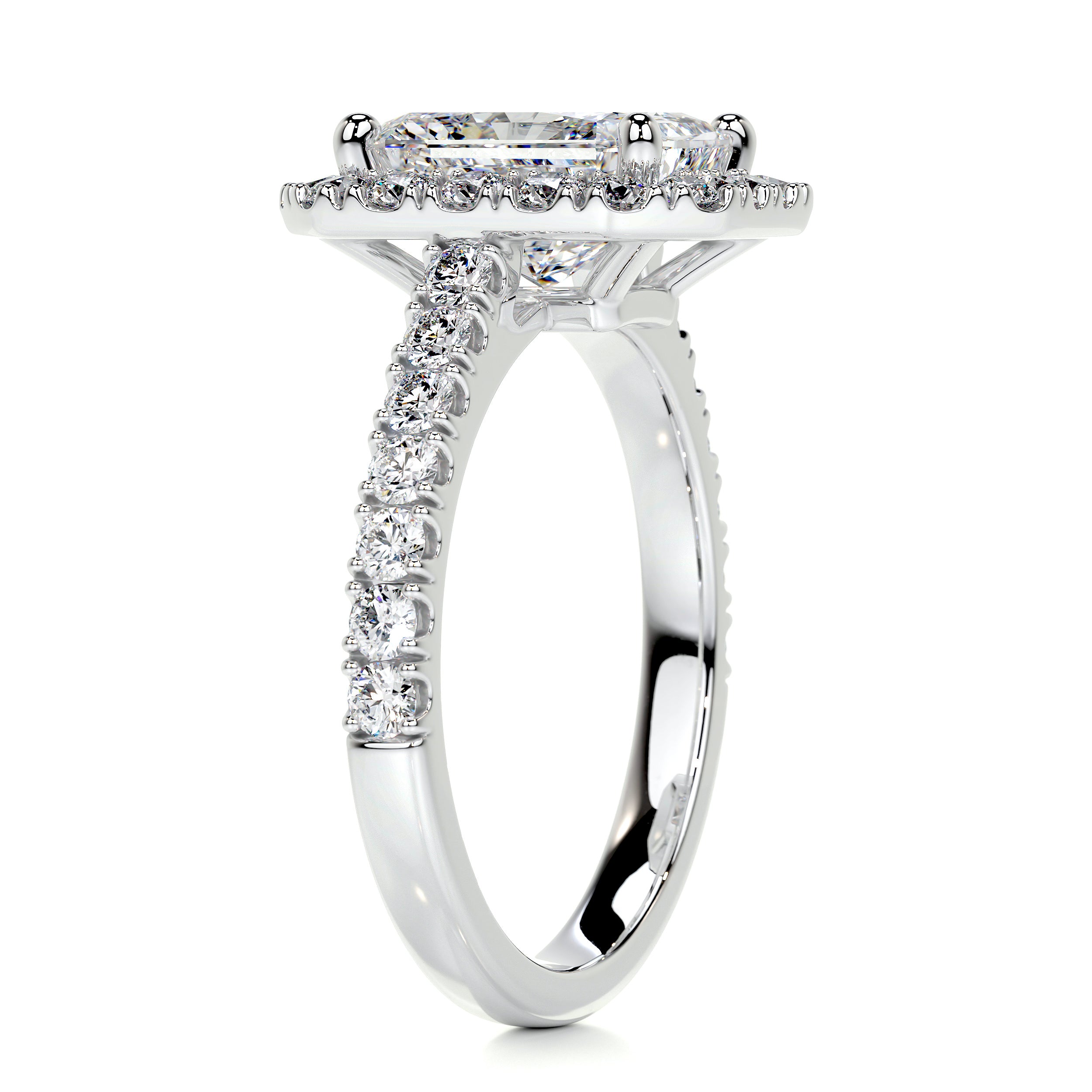 Andrea Diamond Engagement Ring -18K White Gold