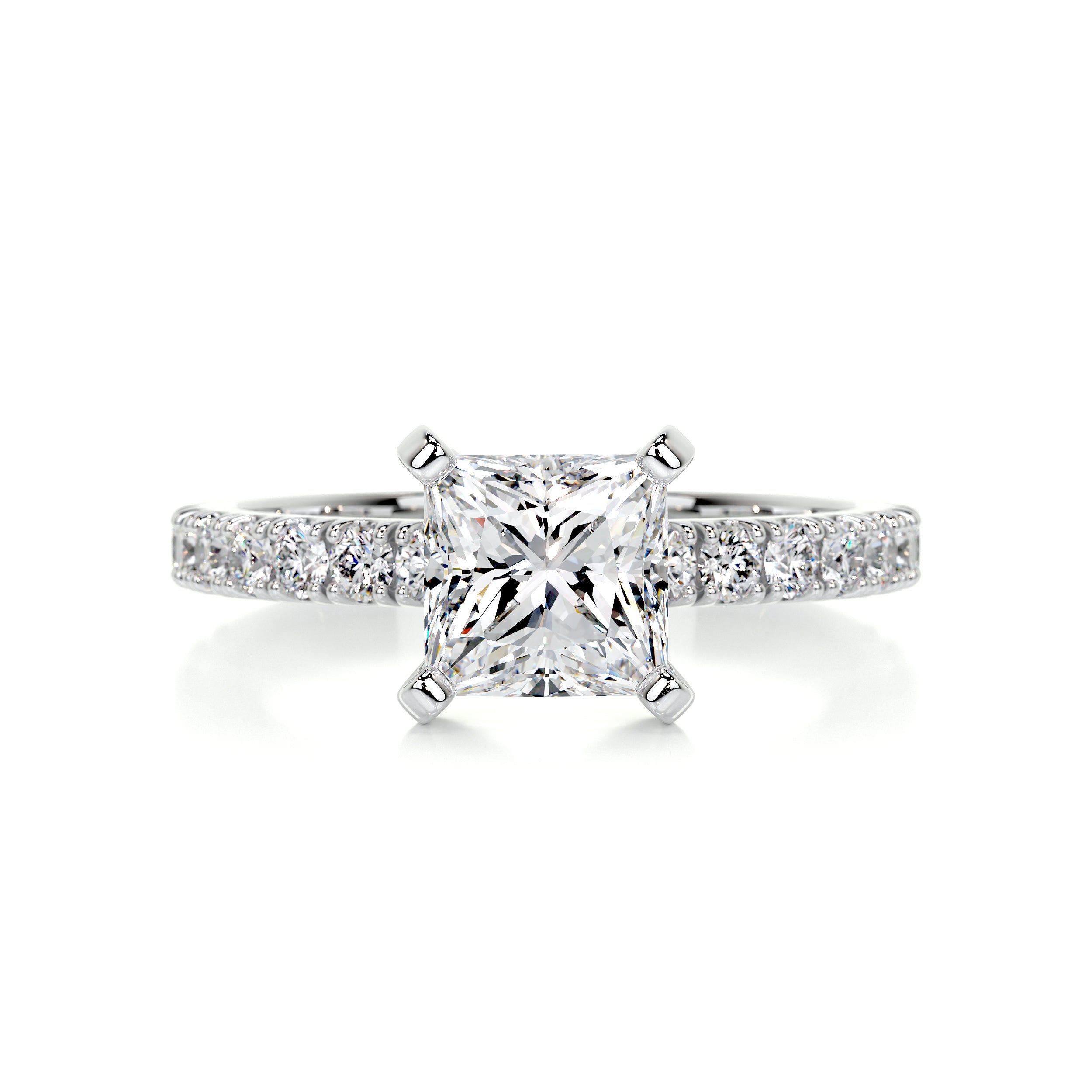 Blair Diamond Engagement Ring   (2 Carat) -18K White Gold