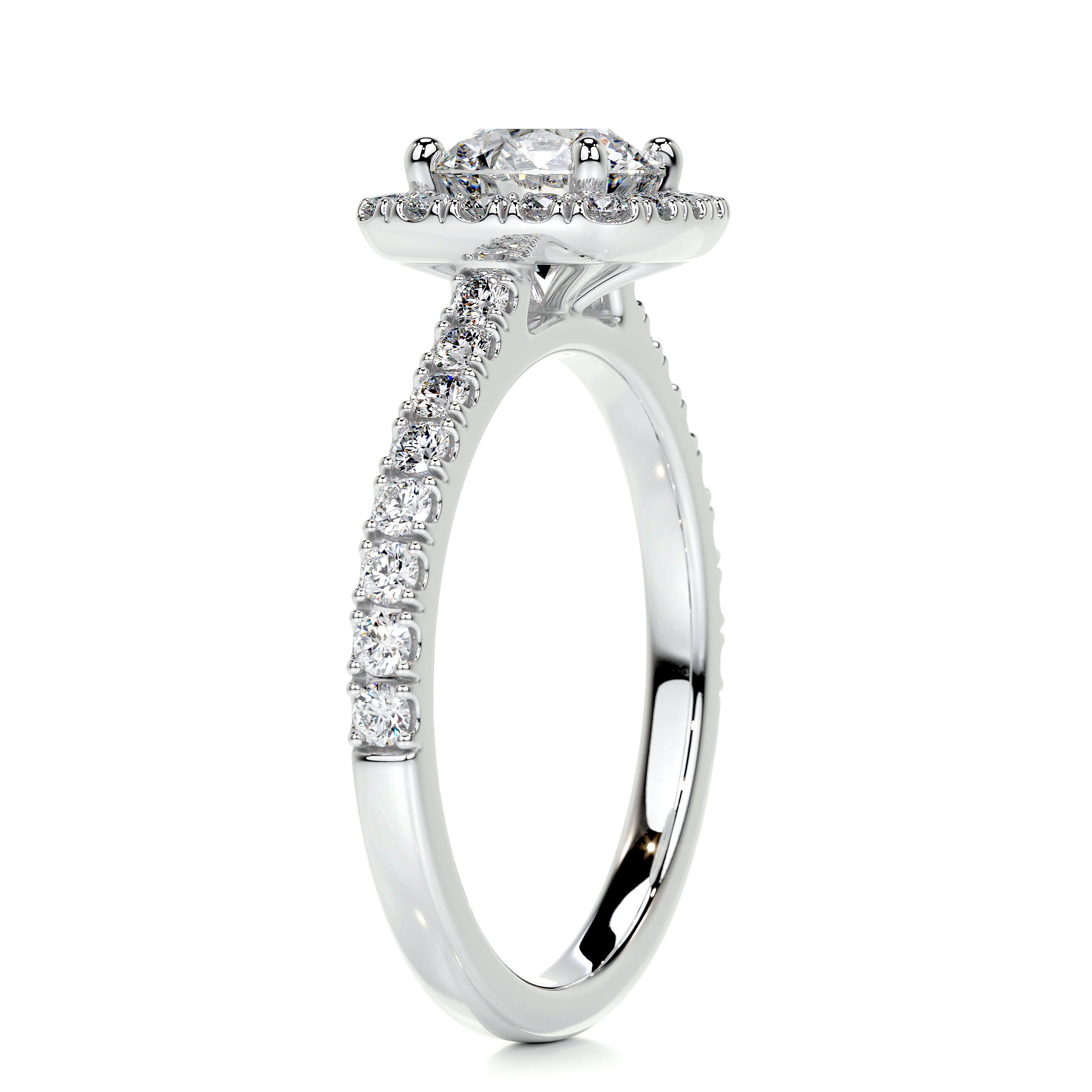 Claudia Diamond Engagement Ring   (1.4 Carat) -14K White Gold