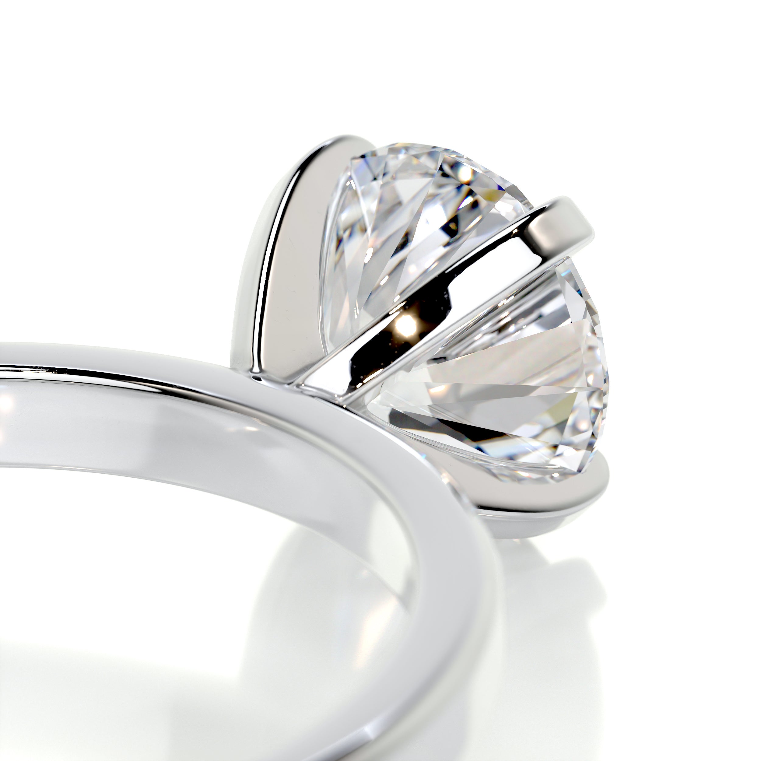 Jessica Diamond Engagement Ring   (1 Carat) -18K White Gold