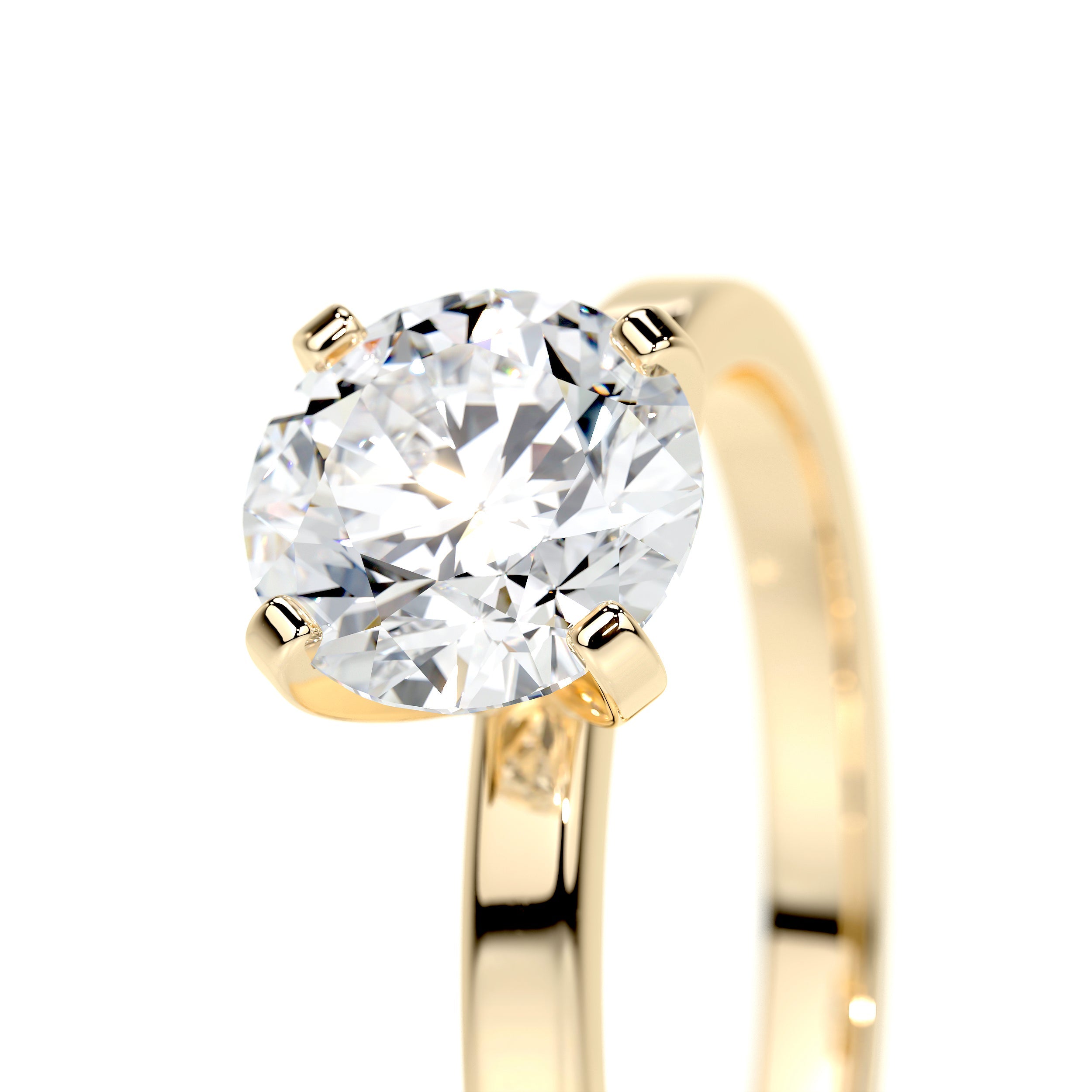 Jessica Lab Grown Diamond Ring   (1 Carat) -18K Yellow Gold