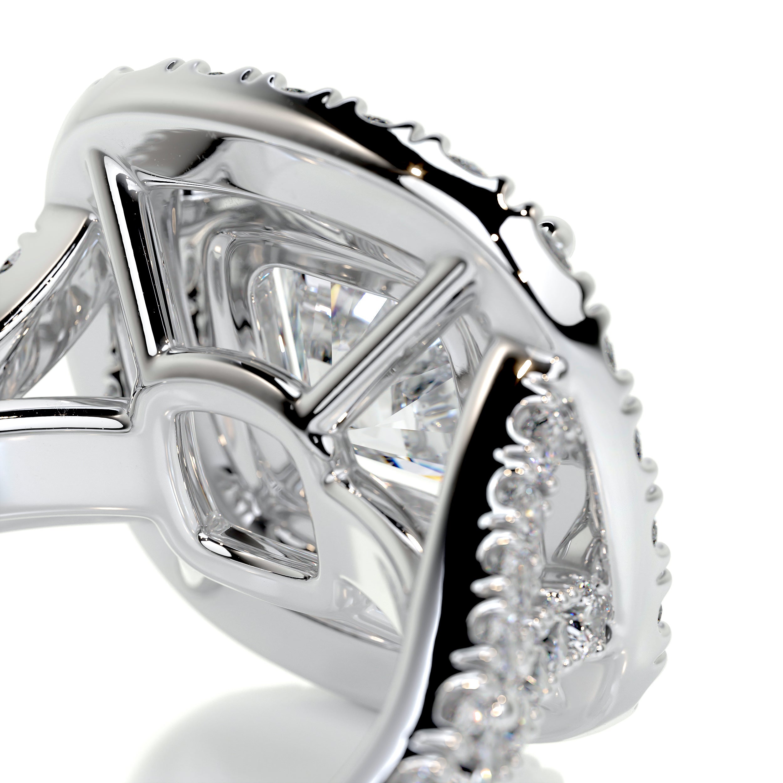 Tina Diamond Engagement Ring   (2.5 Carat) -18K White Gold