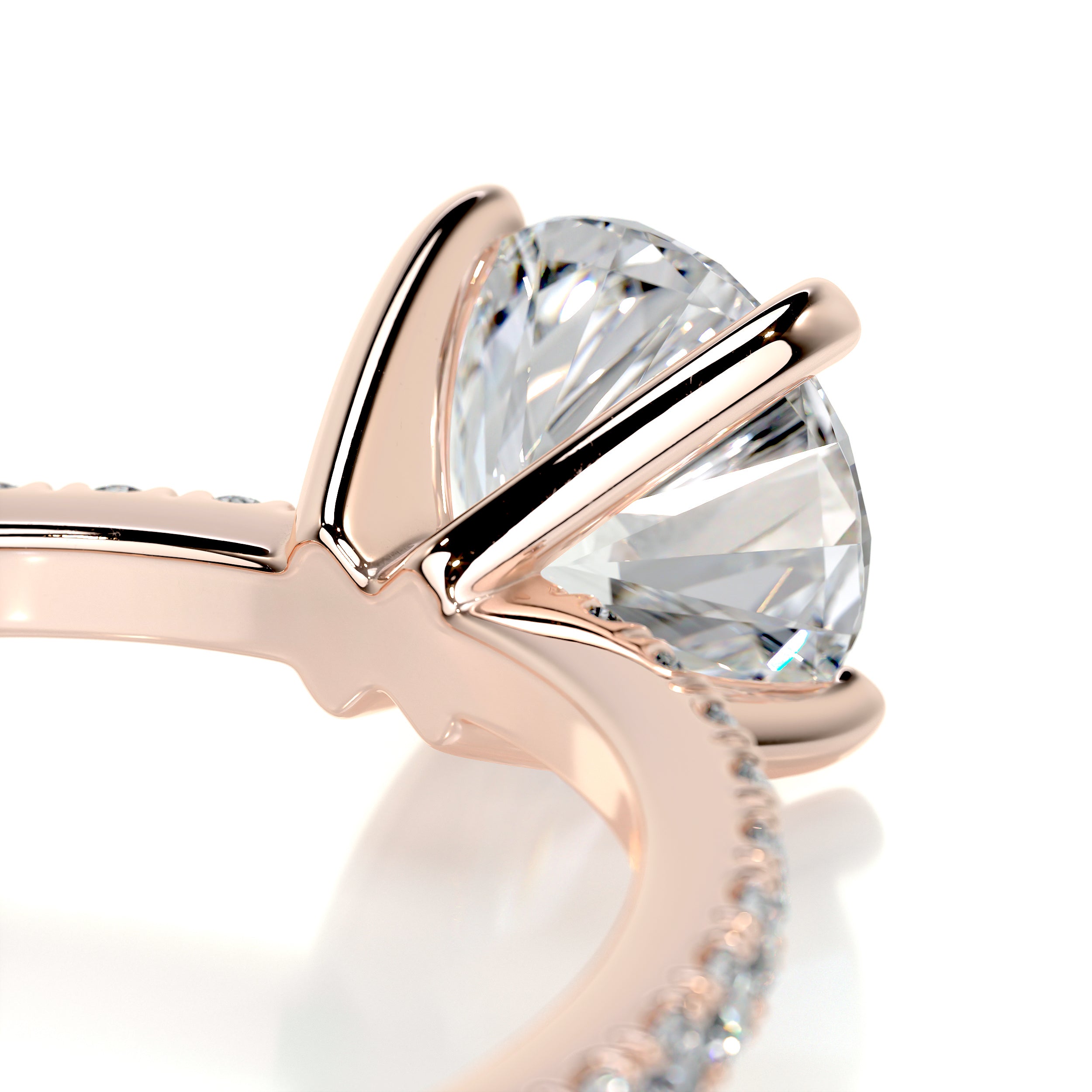 Stephanie Diamond Engagement Ring   (1.3 Carat) -14K Rose Gold