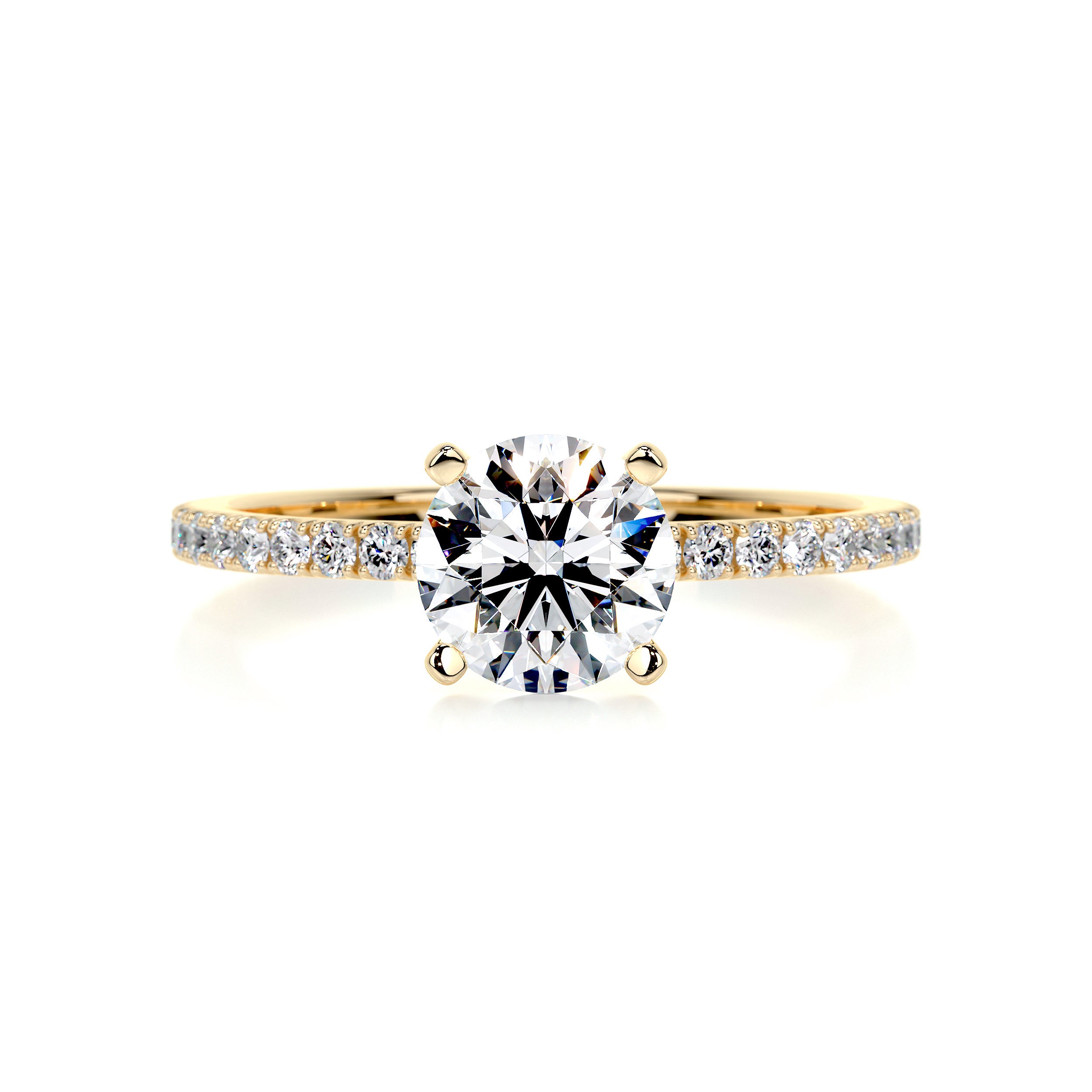 Stephanie Diamond Engagement Ring   (1.3 Carat) -18K Yellow Gold