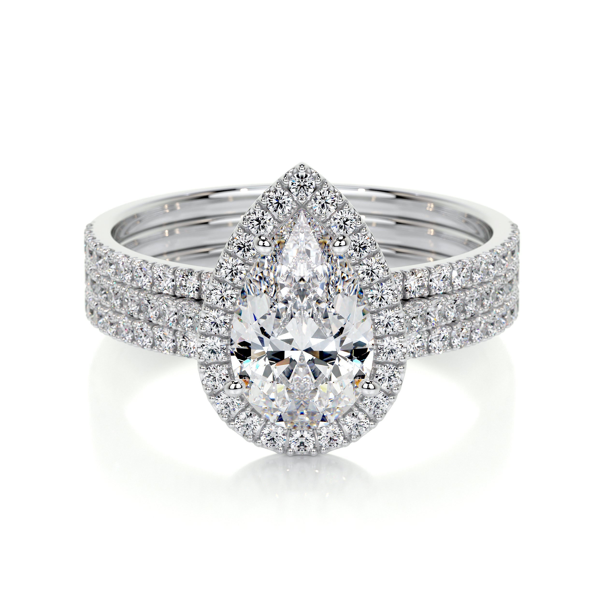 Sophia Lab Grown Diamond Bridal Set   (3 Carat) -Platinum