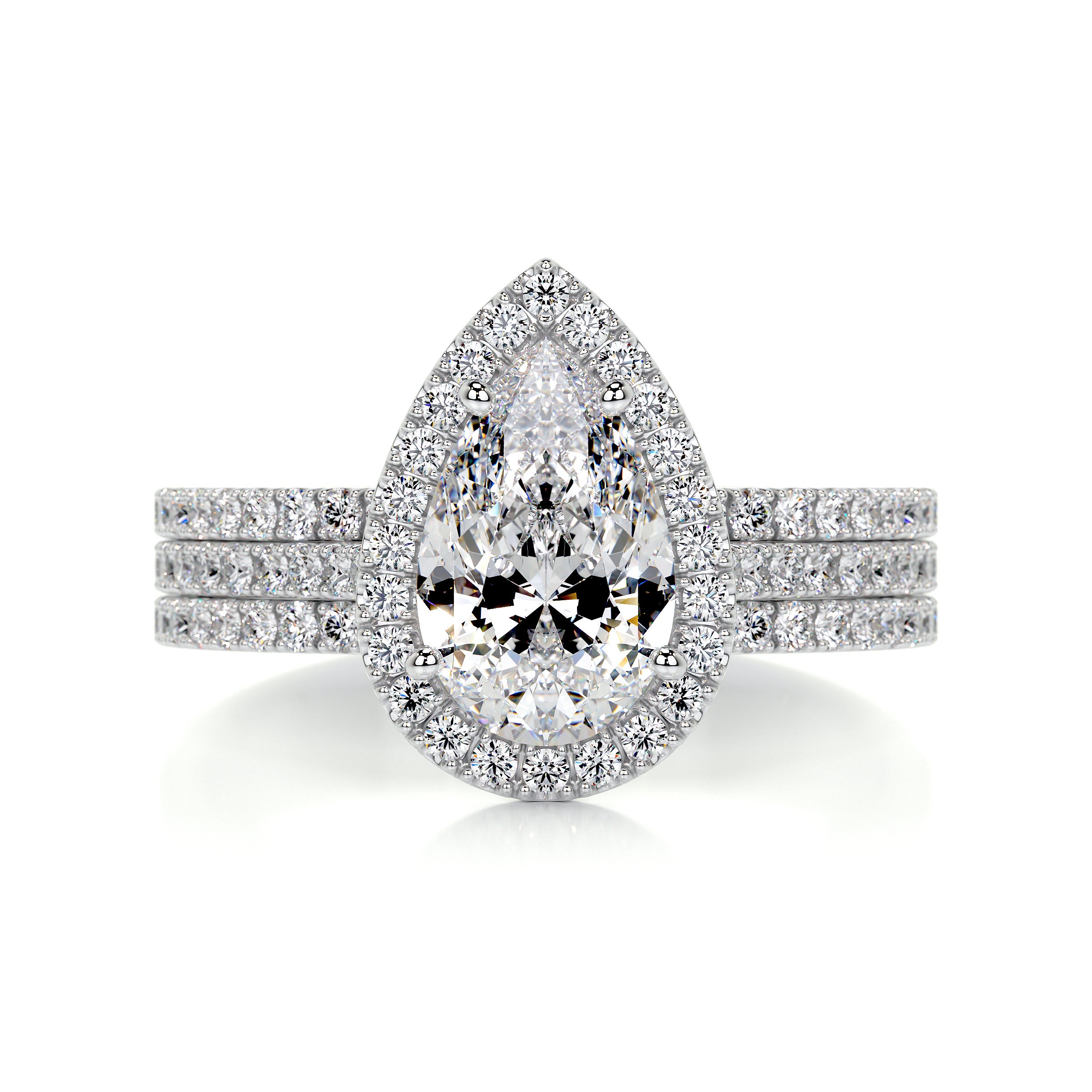 Sophia Diamond Bridal Set   (3 Carat) -14K White Gold