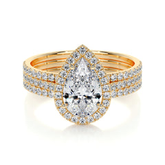 Sophia Lab Grown Diamond Bridal Set -18K Yellow Gold