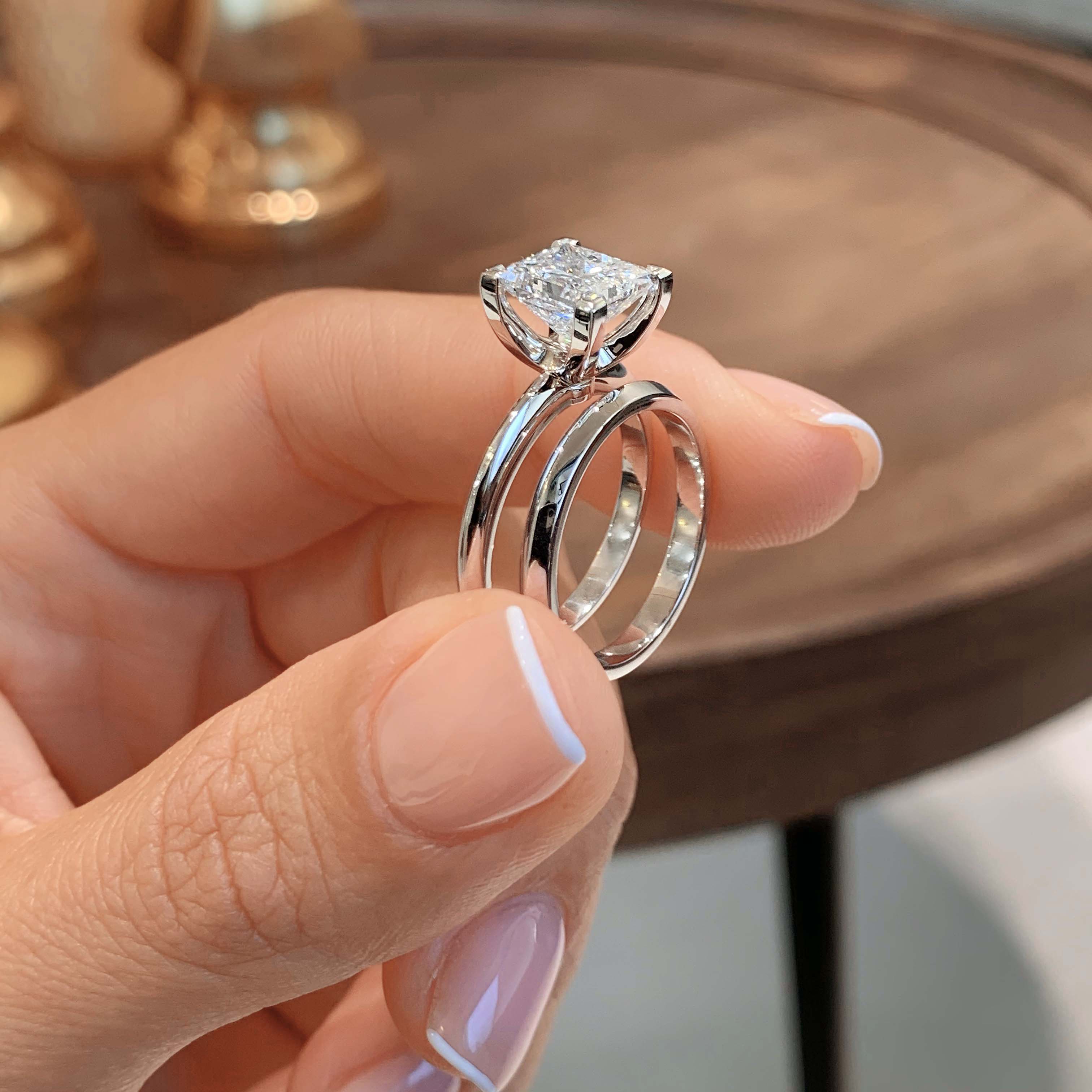 Carolina Lab Grown Diamond Bridal Set   (2 Carat) -18K White Gold
