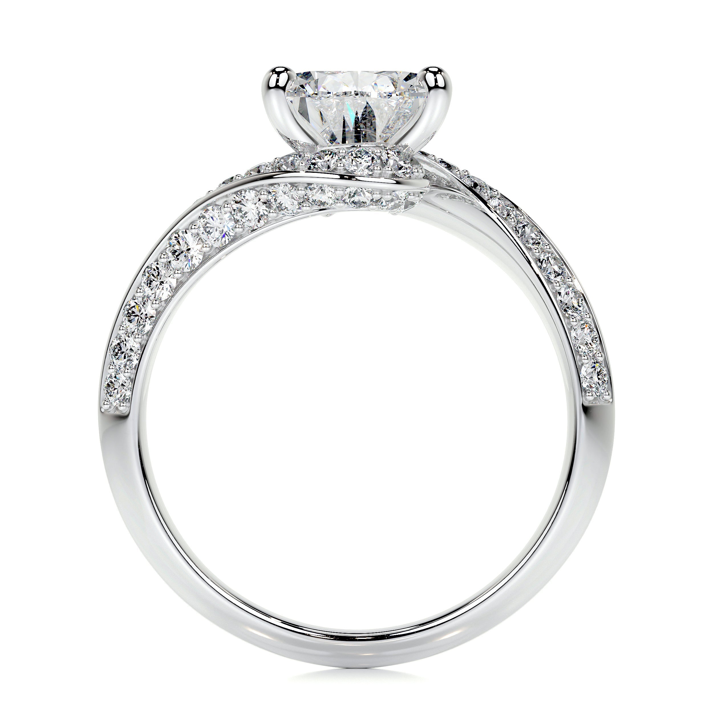 Sabrina Lab Grown Diamond Ring   (2.5 Carat) -18K White Gold
