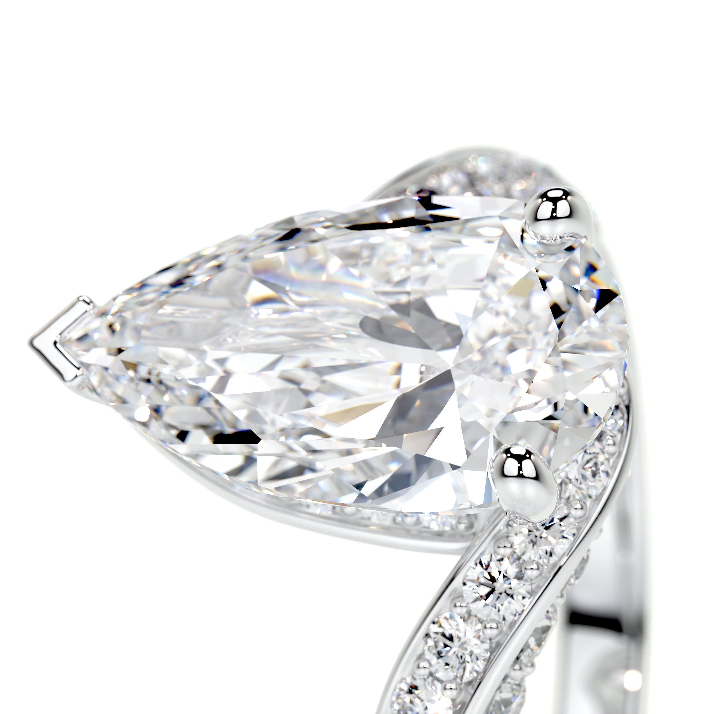 Sabrina Lab Grown Diamond Ring   (2.5 Carat) -18K White Gold