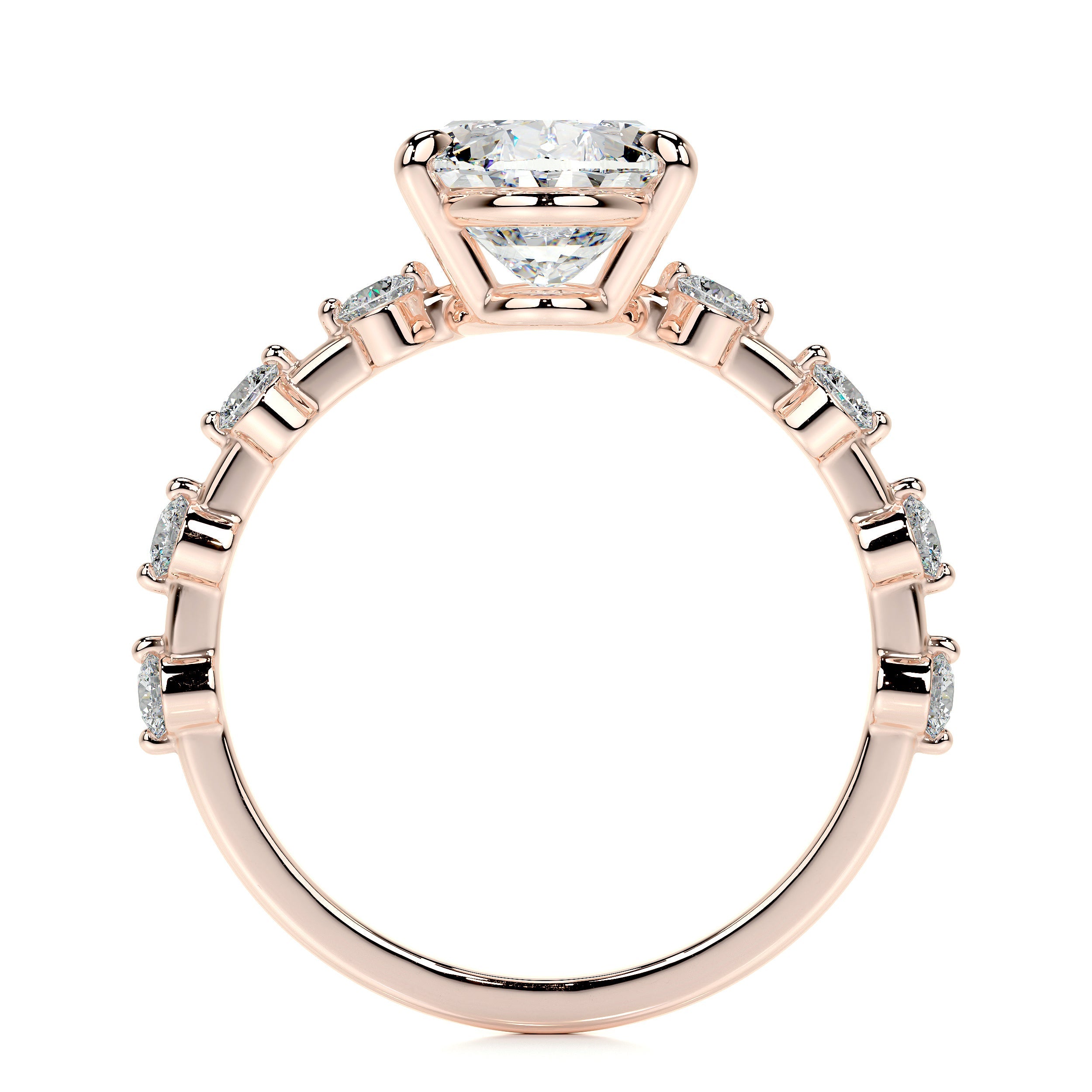 Bell Lab Grown Diamond Ring   (3.40 Carat) -14K Rose Gold