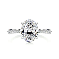 Bell Diamond Engagement Ring -Platinum