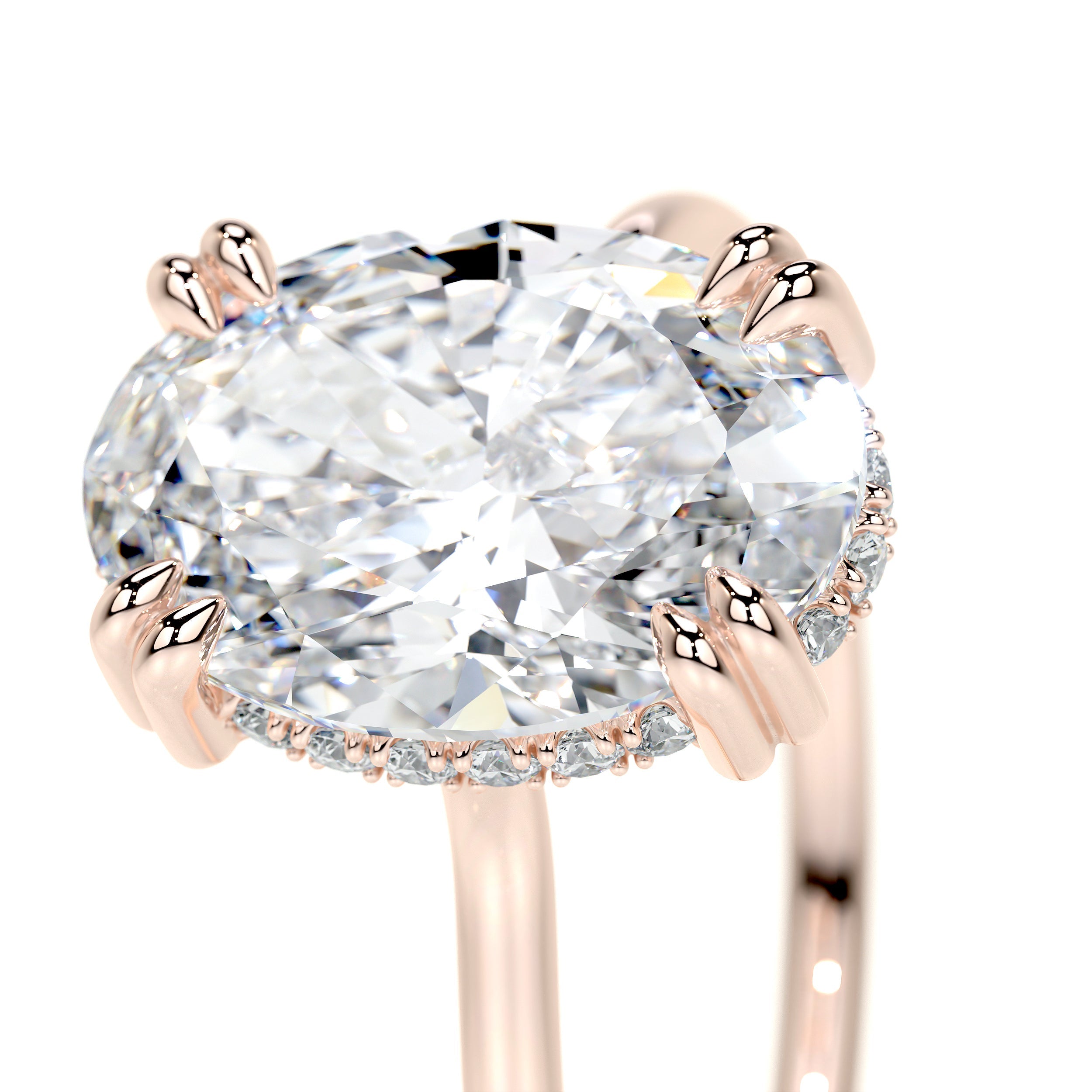 Harriet Lab Grown Diamond Ring   (3.1 Carat) -14K Rose Gold