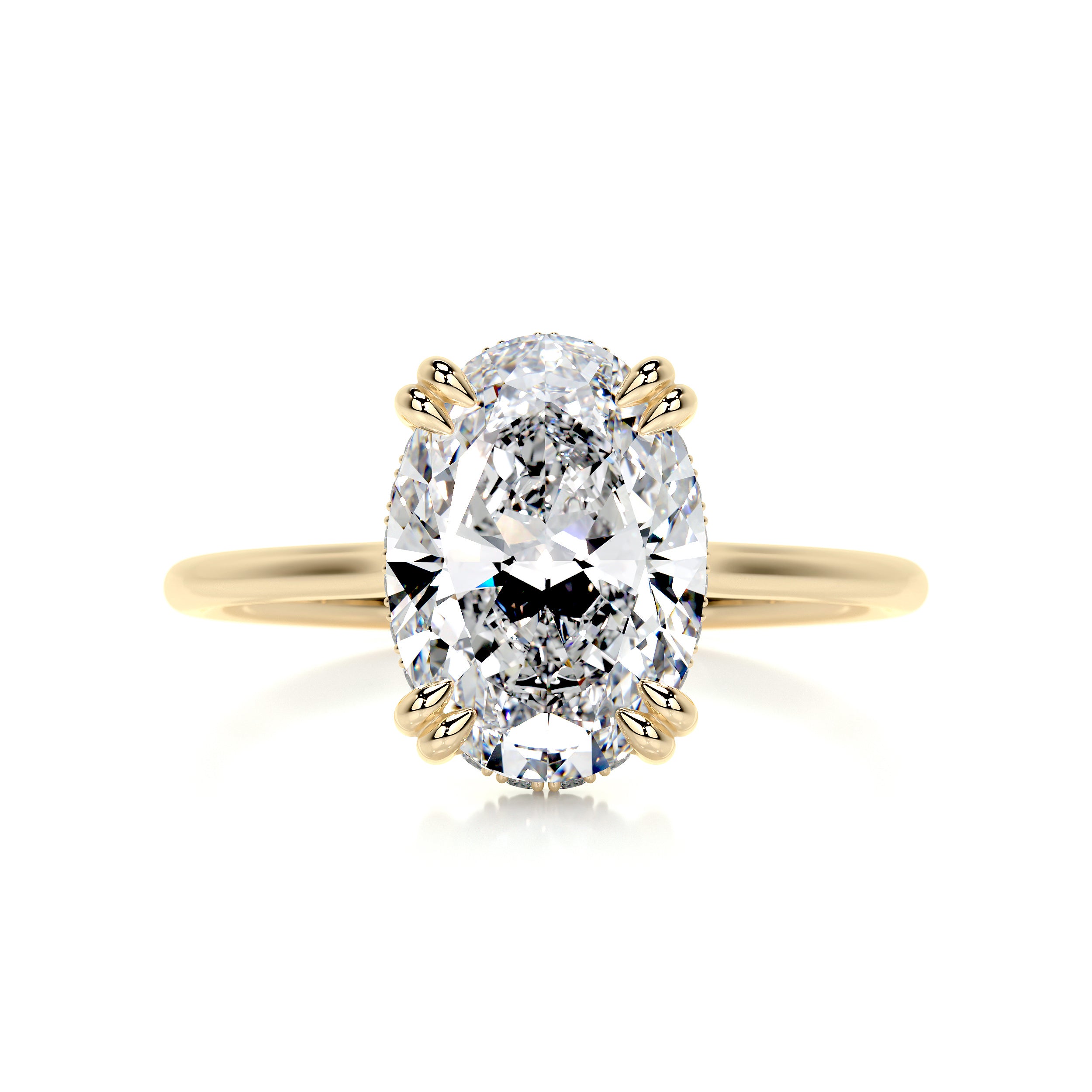 Harriet Diamond Engagement Ring   (3.1 Carat) -18K Yellow Gold
