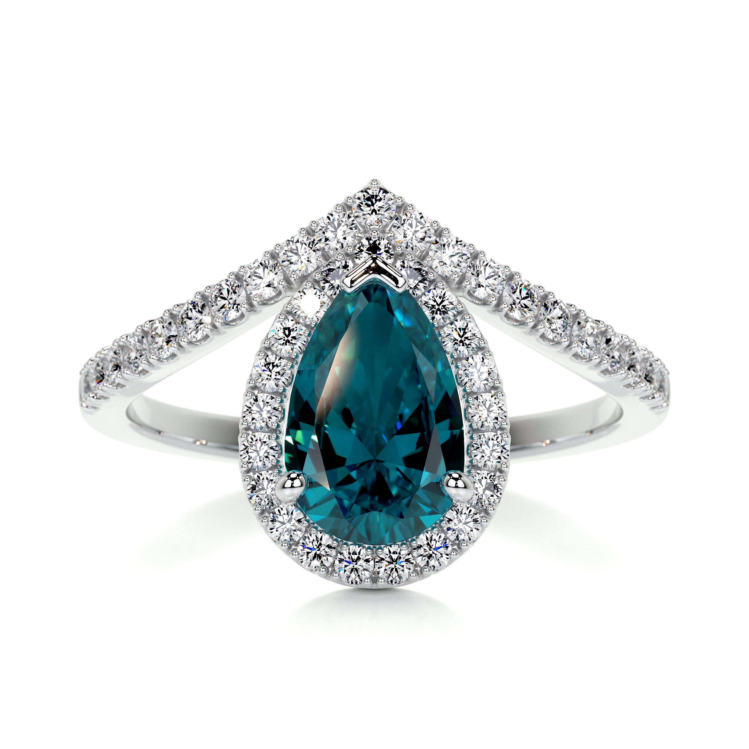 Miranda Diamond Engagement Ring -14K White Gold