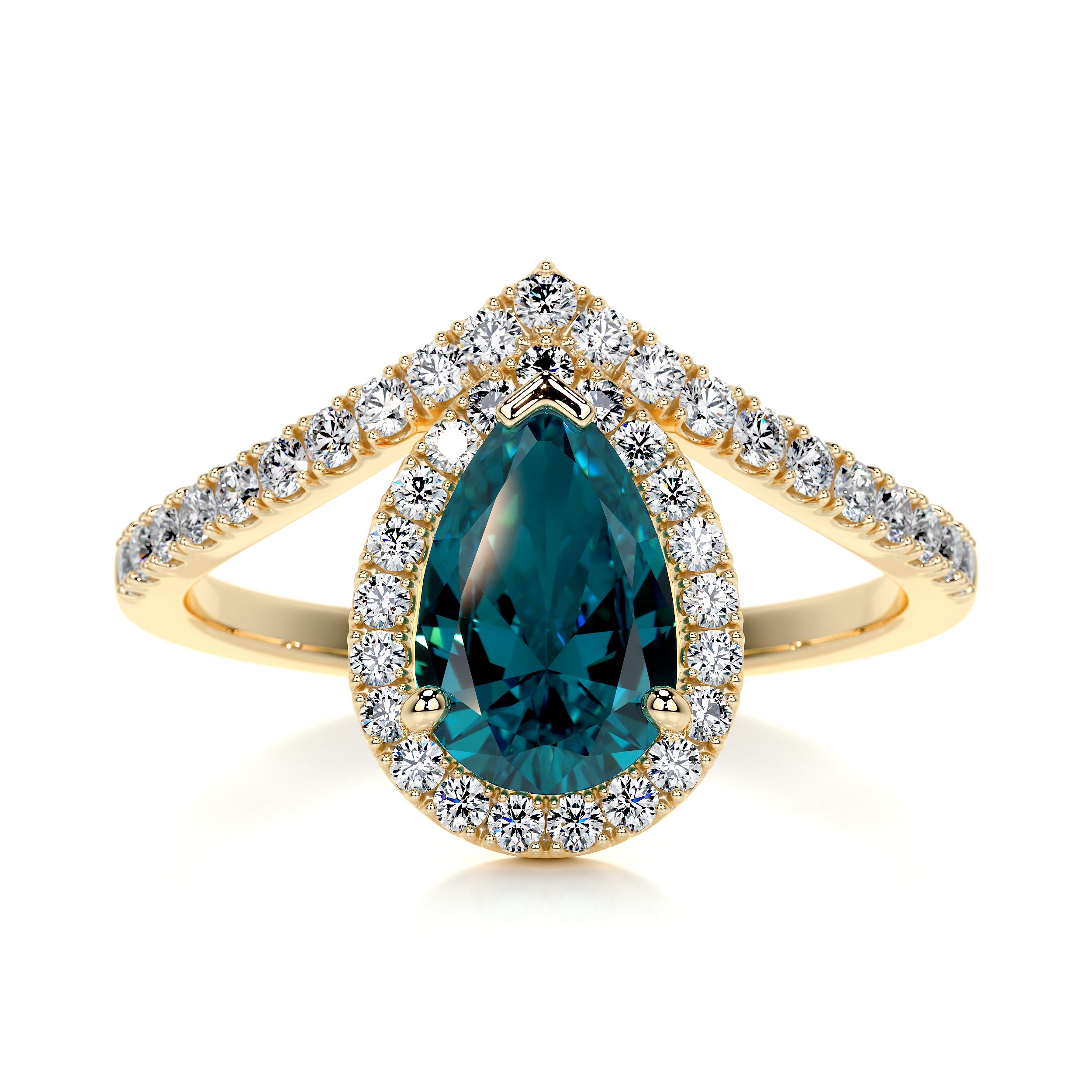 Miranda Diamond Engagement Ring -18K Yellow Gold