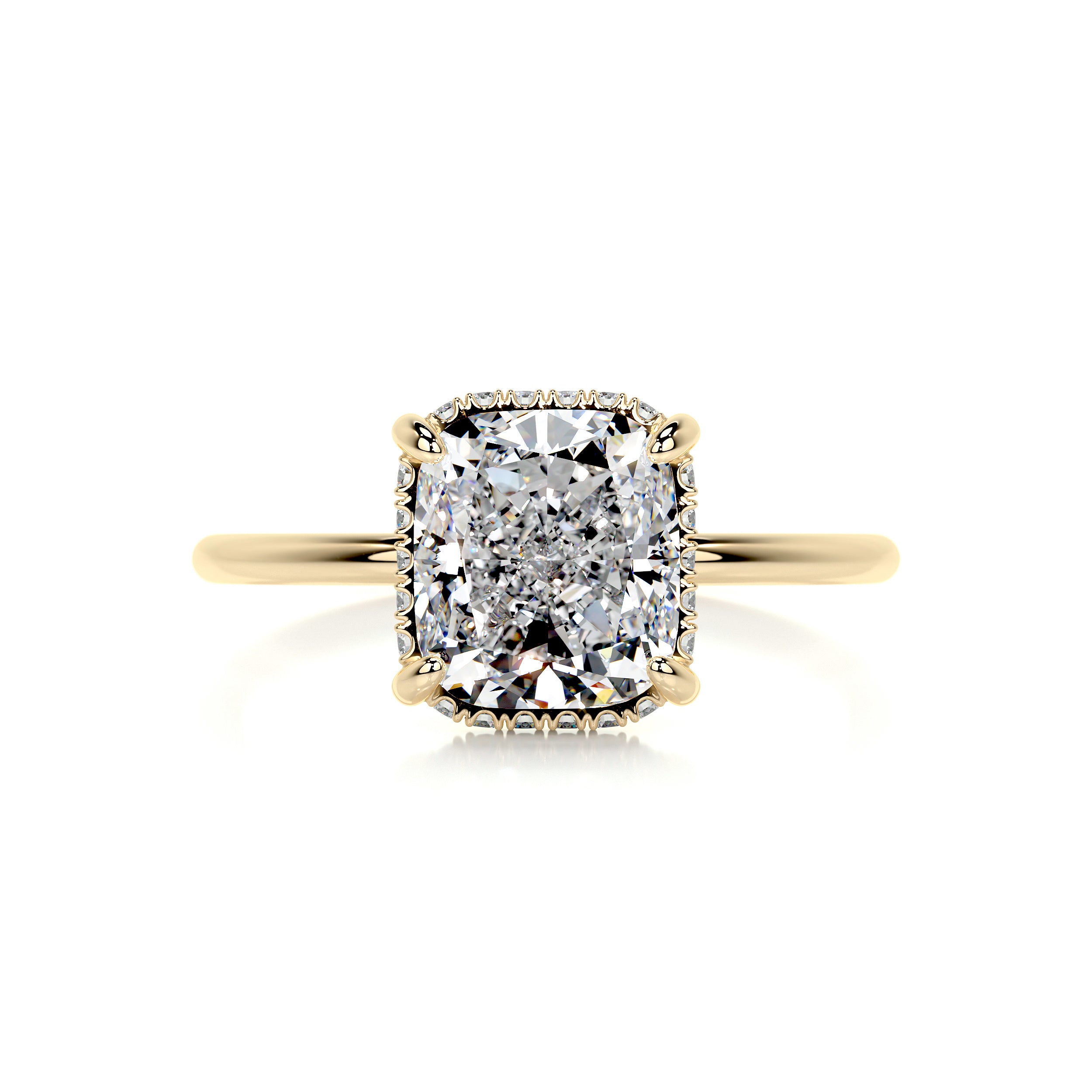 Priscilla Diamond Engagement Ring -18K Yellow Gold