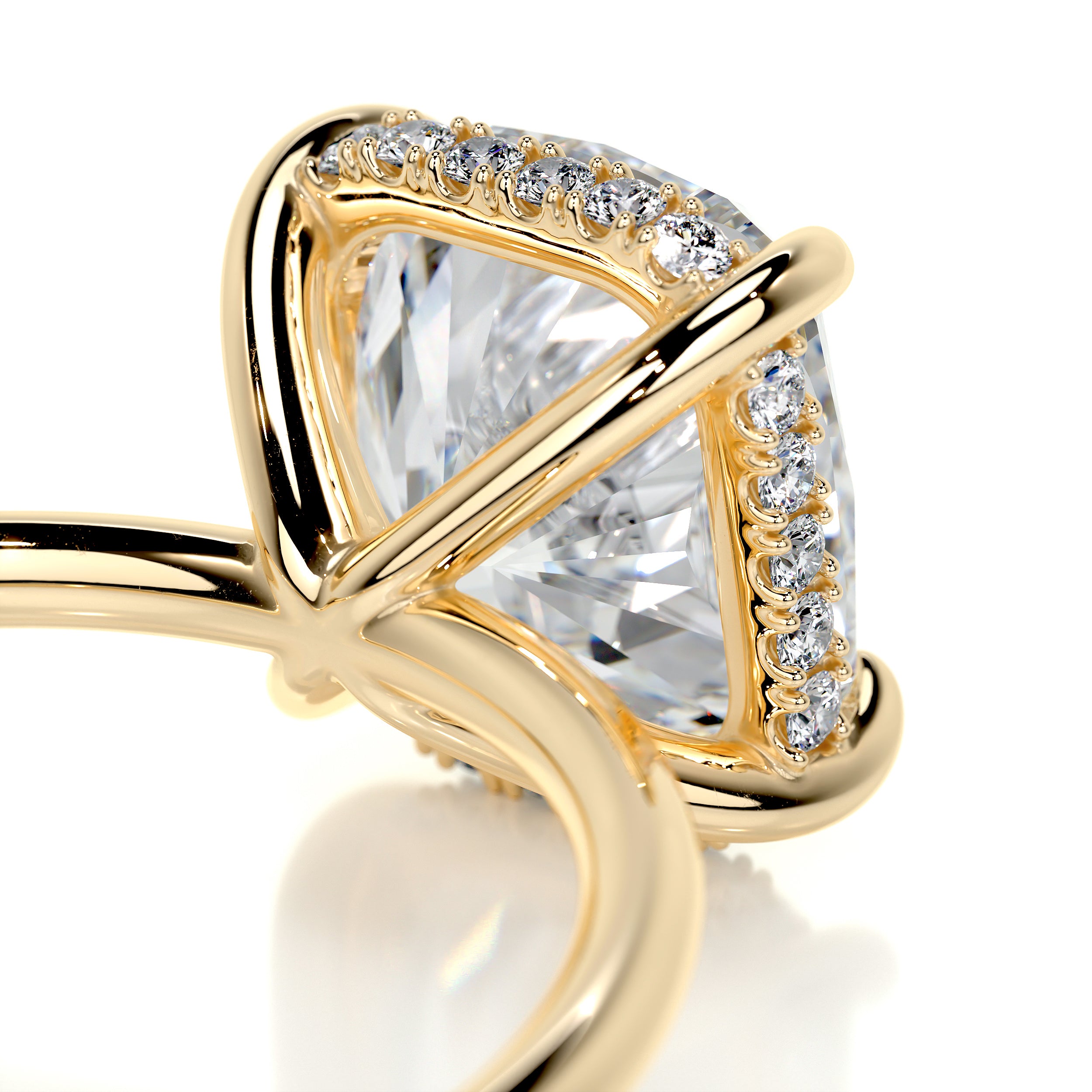 Priscilla Diamond Engagement Ring -18K Yellow Gold