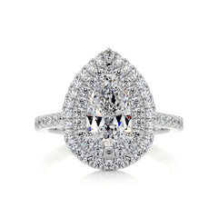 Gloria Diamond Engagement Ring -14K White Gold