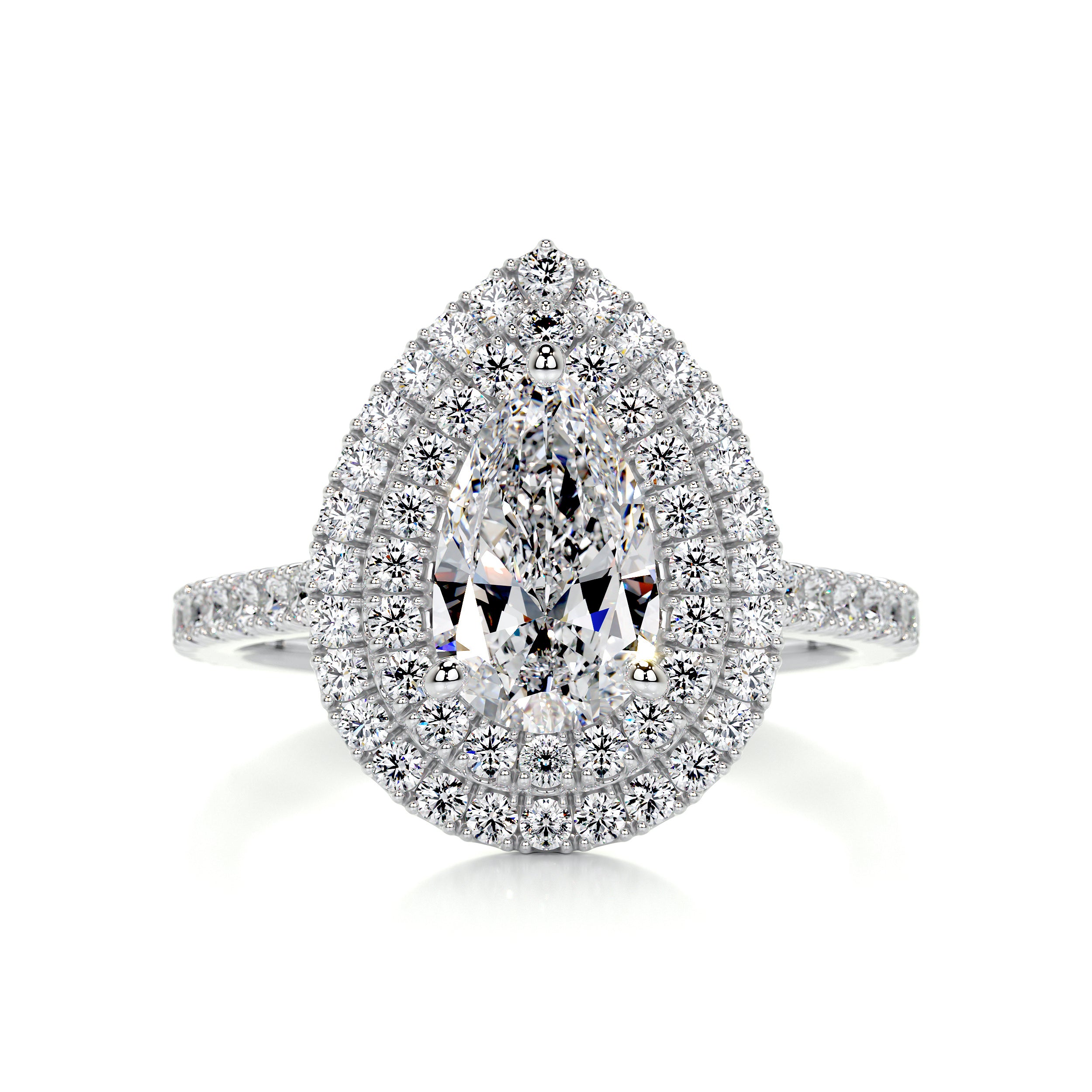 Gloria Diamond Engagement Ring   (1.65 Carat) -18K White Gold