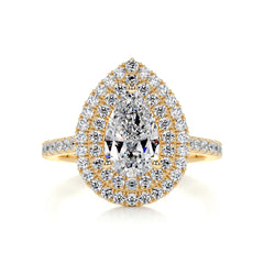Gloria Diamond Engagement Ring -18K Yellow Gold
