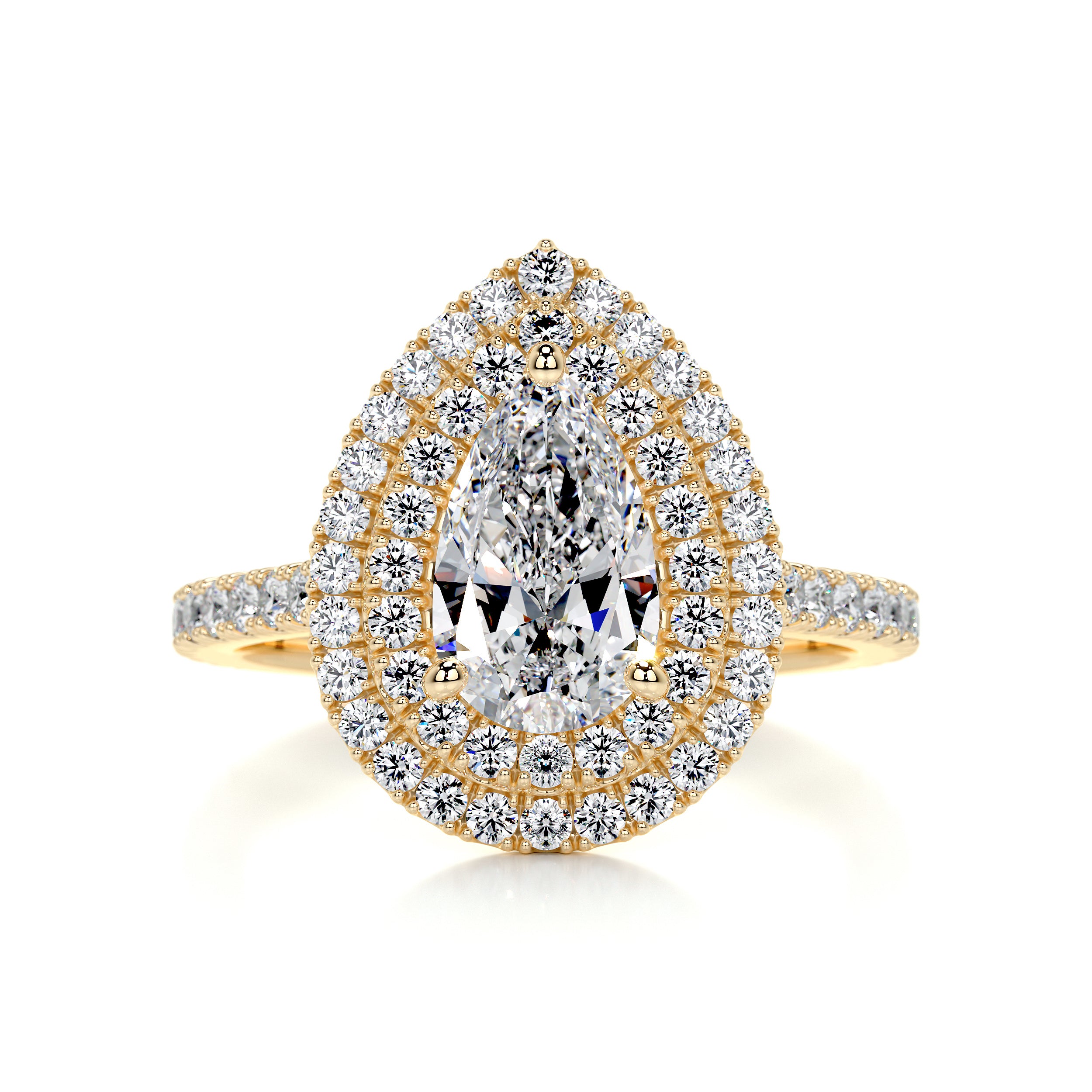 Gloria Diamond Engagement Ring -18K Yellow Gold