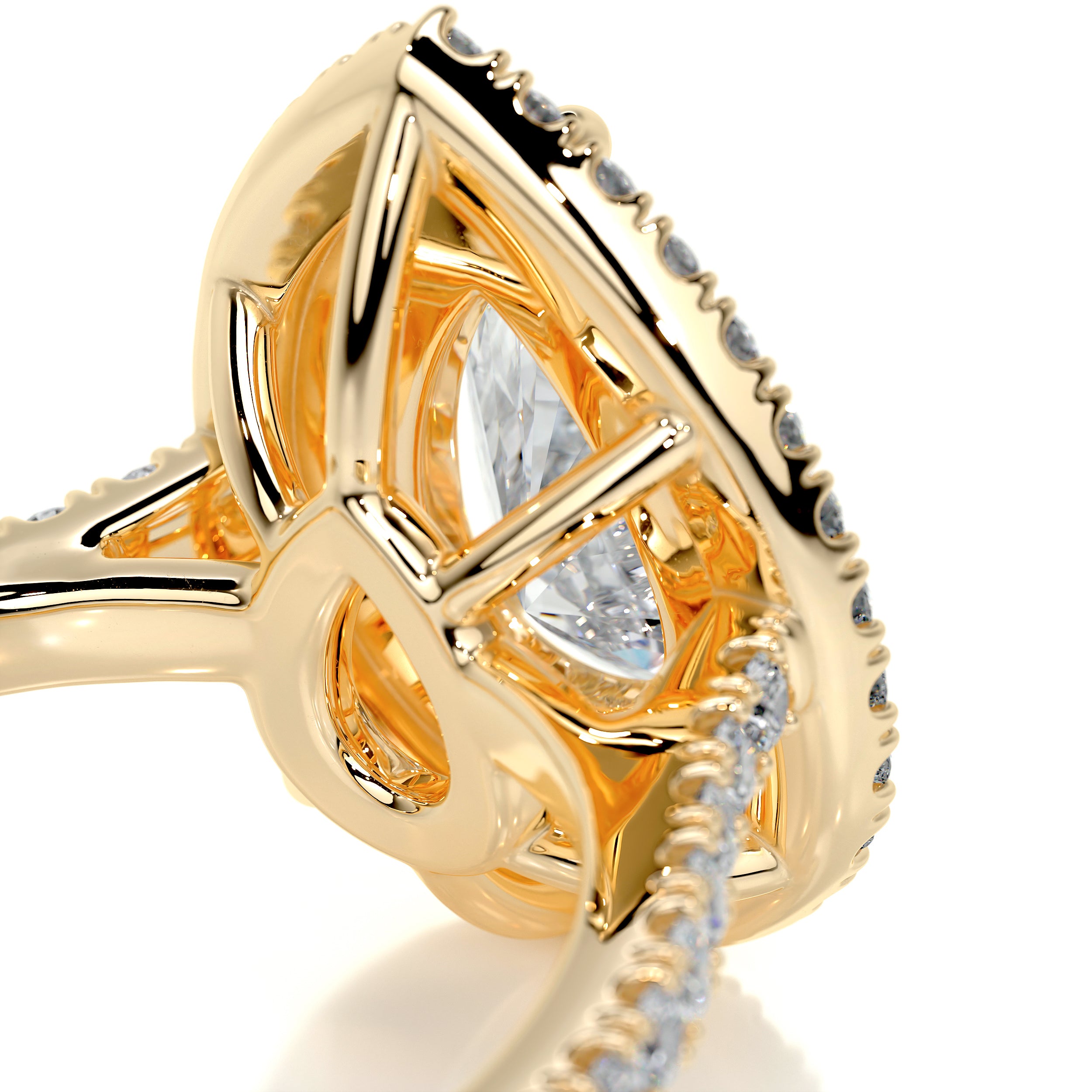 Gloria Diamond Engagement Ring   (1.65 Carat) -18K Yellow Gold