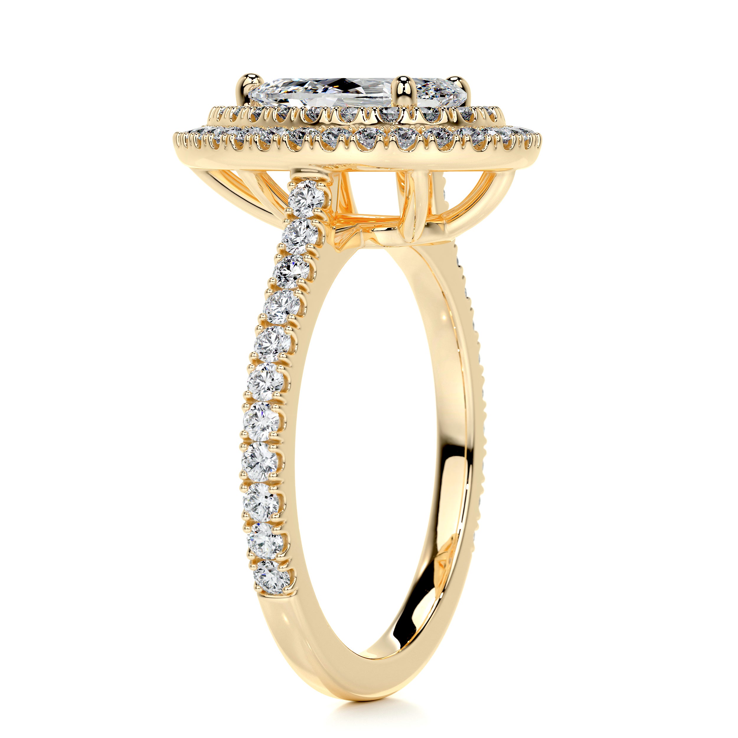 Gloria Diamond Engagement Ring -18K Yellow Gold