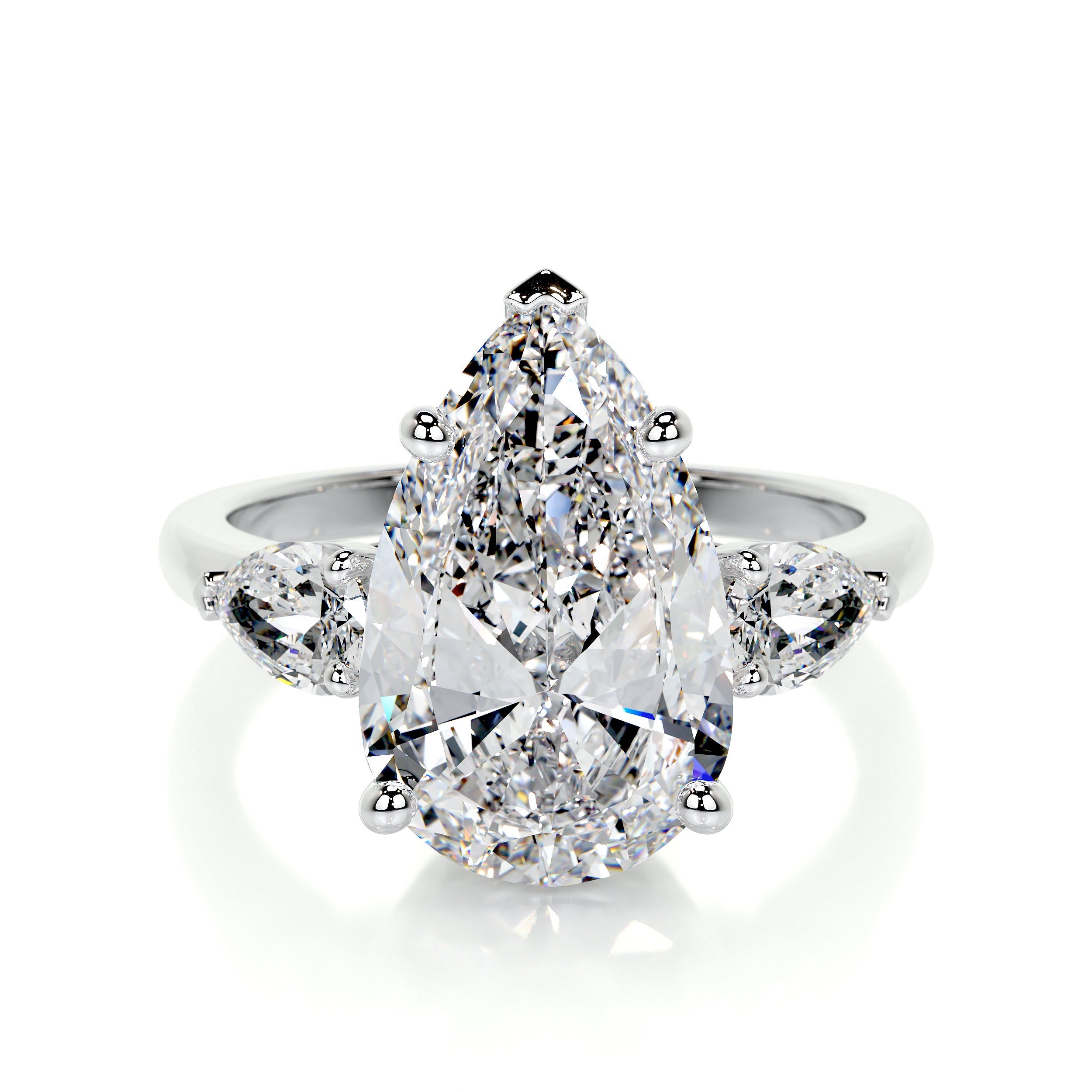 Kamala Lab Grown Diamond Ring   (5.5 Carat) -18K White Gold