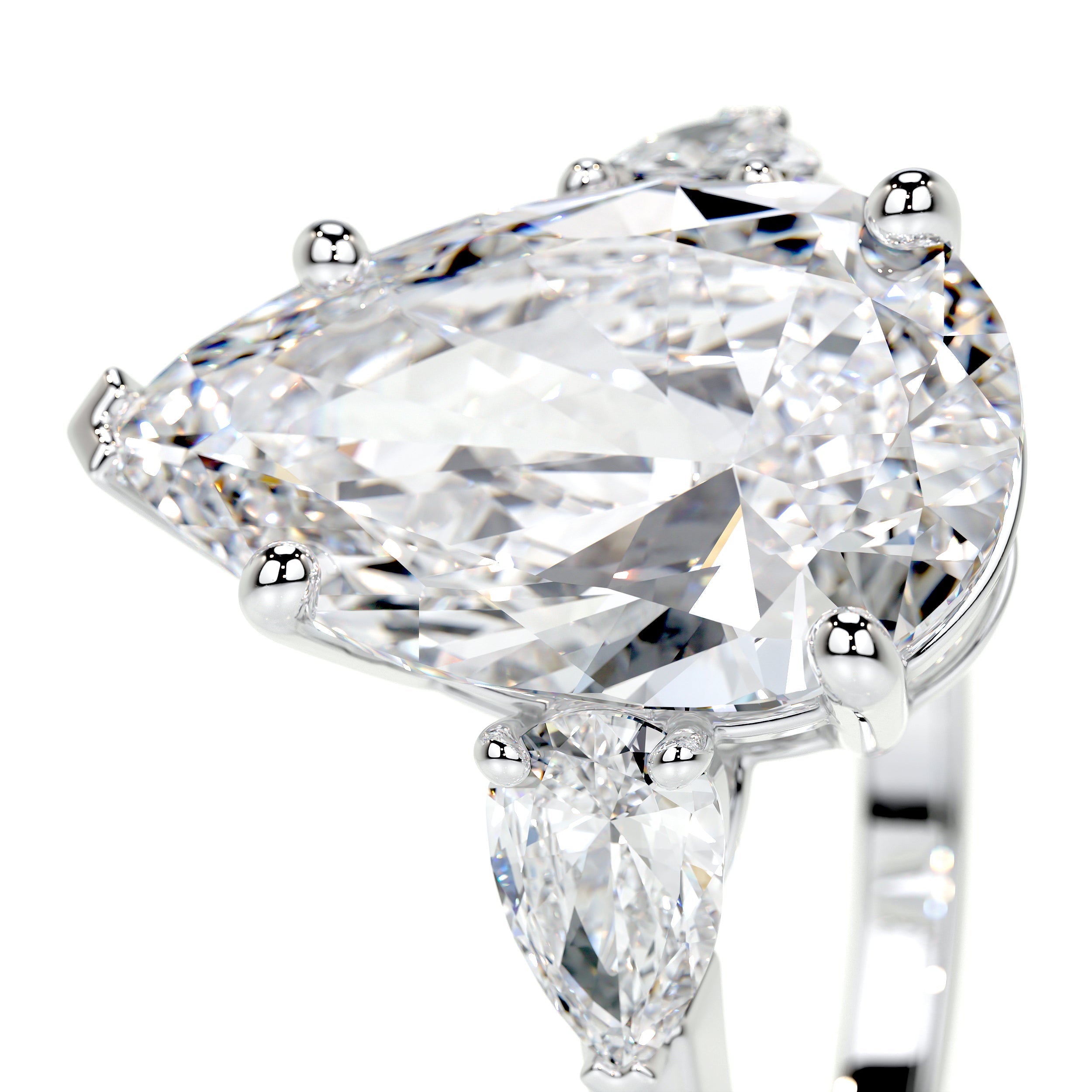 Kamala Lab Grown Diamond Ring   (5.5 Carat) -18K White Gold