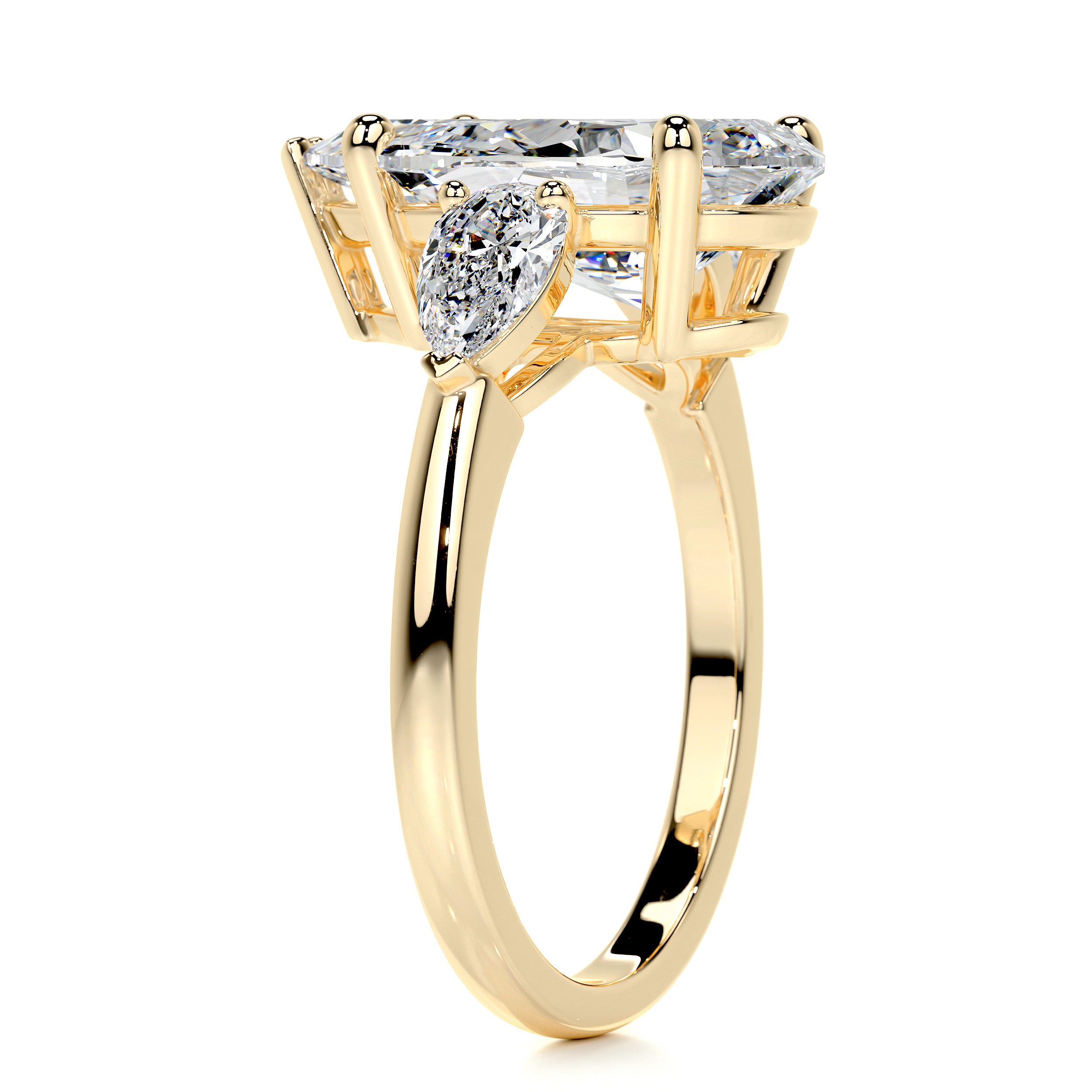 Kamala Diamond Engagement Ring   (5.5 Carat) -18K Yellow Gold