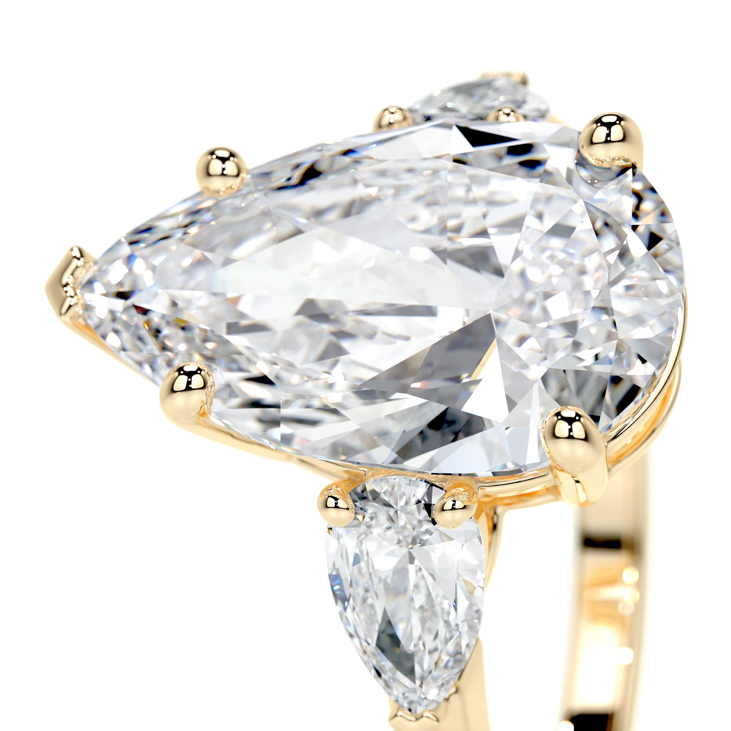 Kamala Lab Grown Diamond Ring   (5.5 Carat) -18K Yellow Gold